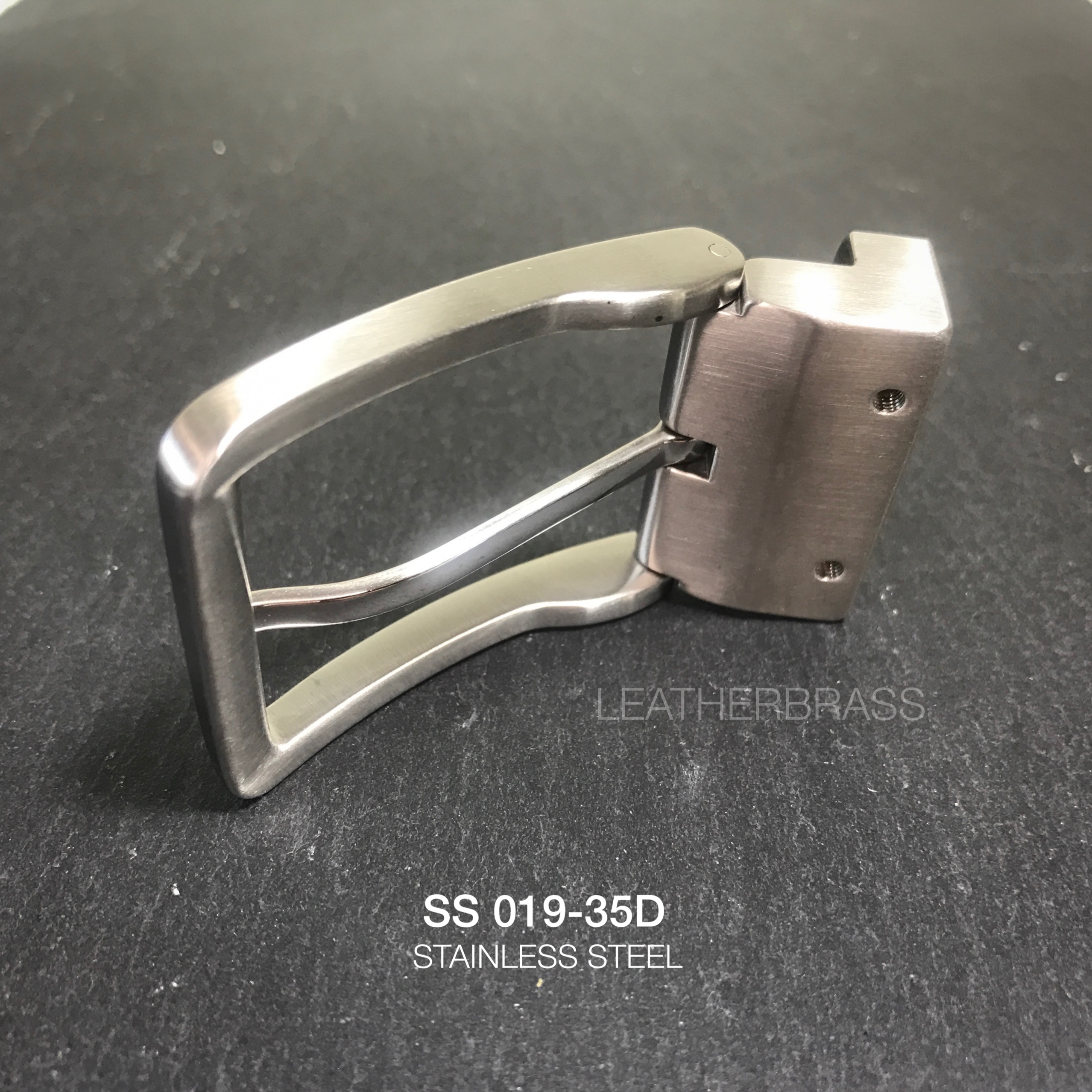 SS019-35D หัวเข็มขัดสเตนเลสแท้ขนาด 35 มิล อะไหล่ทองเหลือง อุปกรณ์งานหนัง leatherbrass**ราคาต่อชิ้น**
