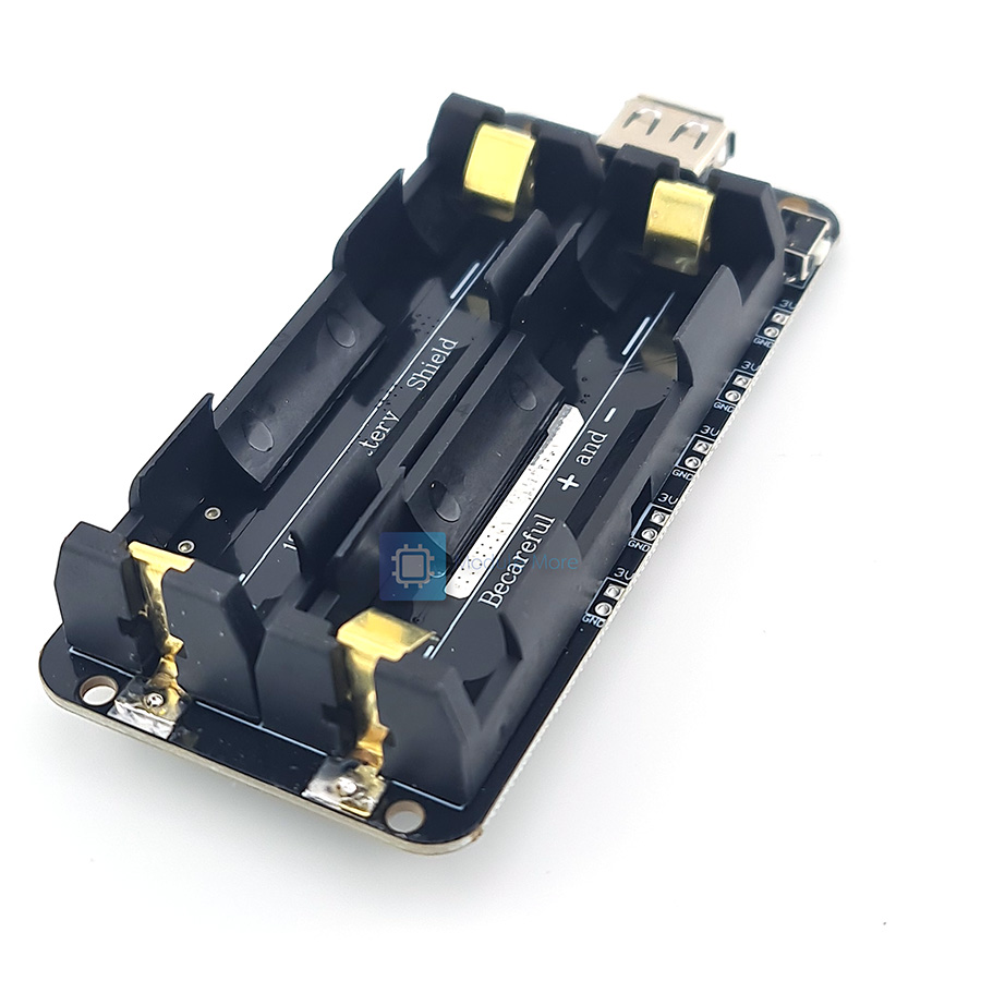 18650 Battery Shield V3 2-Slot พร้อมสาย 5V 2A สำหรับ ESP32 Arduino