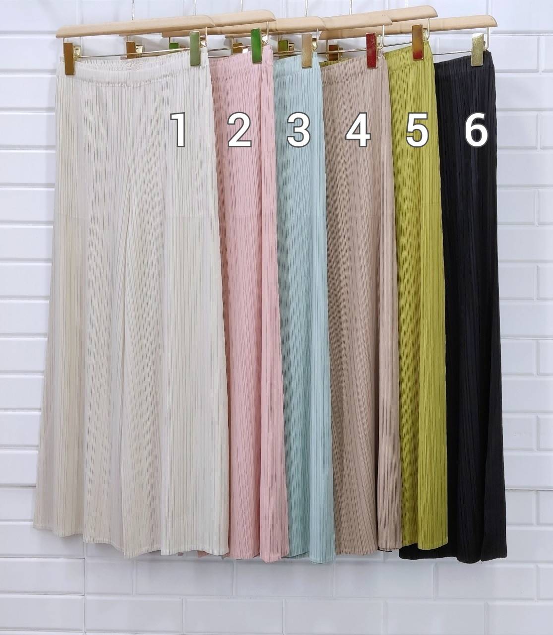 ปรับราคาลง20%!! ยาว 35.5นิ้ว!! 2MUAY รุ่น GJO2122 กางเกงผู้หญิง กางเกงพลีทคุณภาพ 6สี FREE SIZE LOOSE STRAIGHT PLEATED PANTS