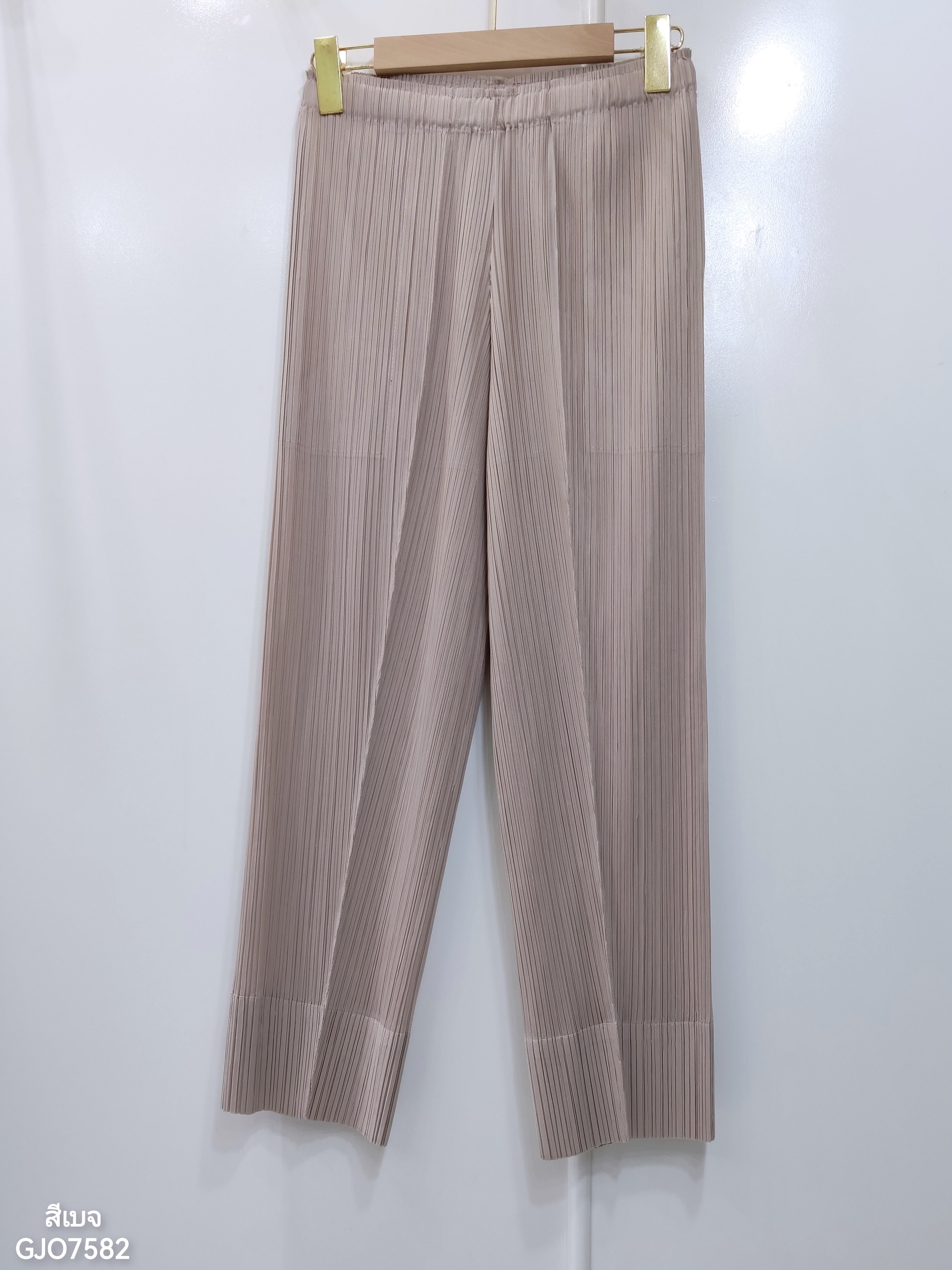 ปรับราคาลง20%!! ยาว34นิ้ว! 2MUAY รุ่น GJO7582 กางเกงพลีทคุณภาพ SLIM TUCK PLEATED PANTS 9 สี FREE SIZE