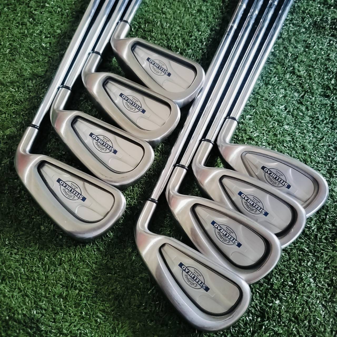 ชุดเหล็ก CALLAWAY STEELHEAD X-14 มีเหล็ก 3 4 5 6 7 8 9 PW สภาพสวยนางฟ้า สุดยอดก้านเจาะทะลุผ่าแฉกสวยจัดๆเลยค่ะ ไม้กอล์ฟพรีเมี่ยมมือสอง ของแท้ By NakaraLuxurious