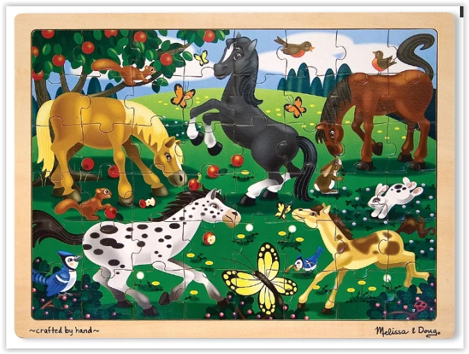 ของเล่น, ของเล่นเด็ก, จิ๊กซอว์, ตัวต่อ, จิ๊กซอไม้ 48 ชิ้น,ของเล่นเสริมพัฒนาการ