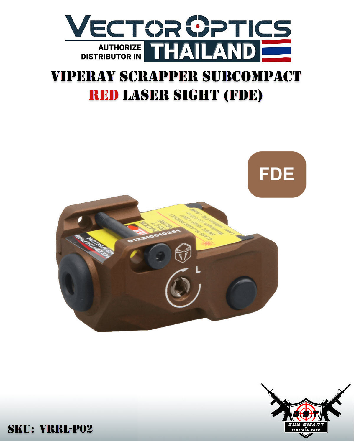 VIPERAY SCRAPPER SUBCOMPACT RED LASER SIGHT (FDE)