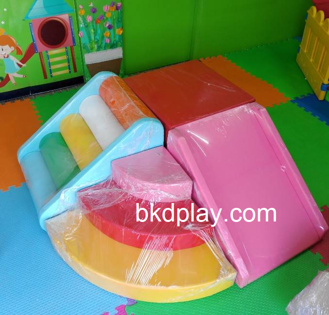 ชุดปีนป่ายนุ่ม3ด้านเข้ามุม บันไดไต่เขา ปีนป่ายนุ่ม สไลเดอร์ pvc, ,เบาะนุ่มนิ่ม, soft play, indoor playground เครื่องเล่นสนามในร่ม มุมเด็ก kid zone