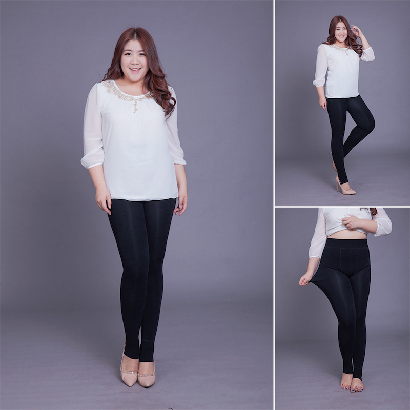 กางเกงเลคกิ้งกันหนาว ไซส์ใหญ่ บุขนหนา ใส่ได้ถึง -20 องศา