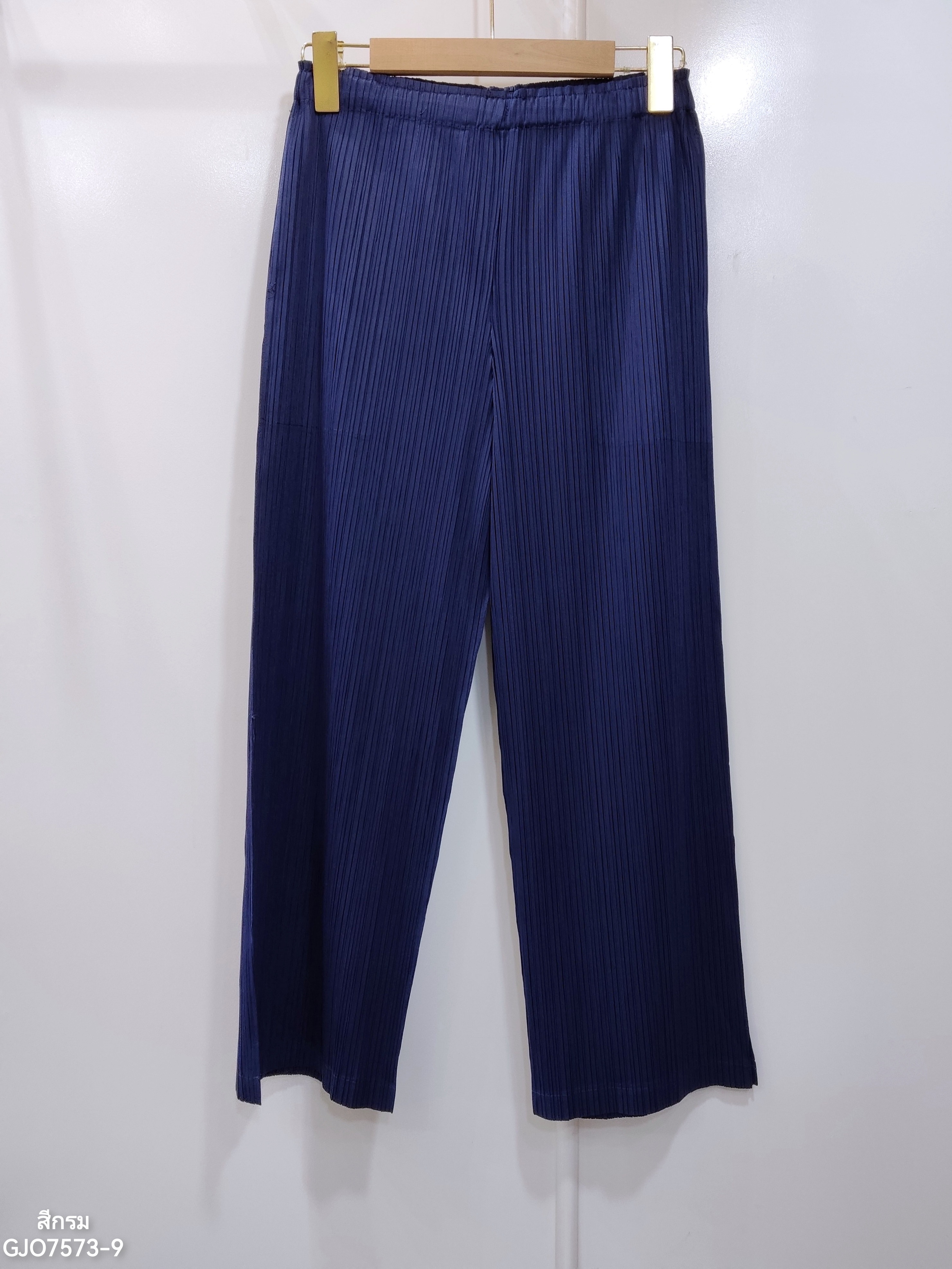 ยาว34นิ้ว! 2MUAY BASIC รุ่น GJO7573 กางเกงอัดพลีทคุณภาพ STRAIGHT PLEAT PANT 12สี FREE SIZE