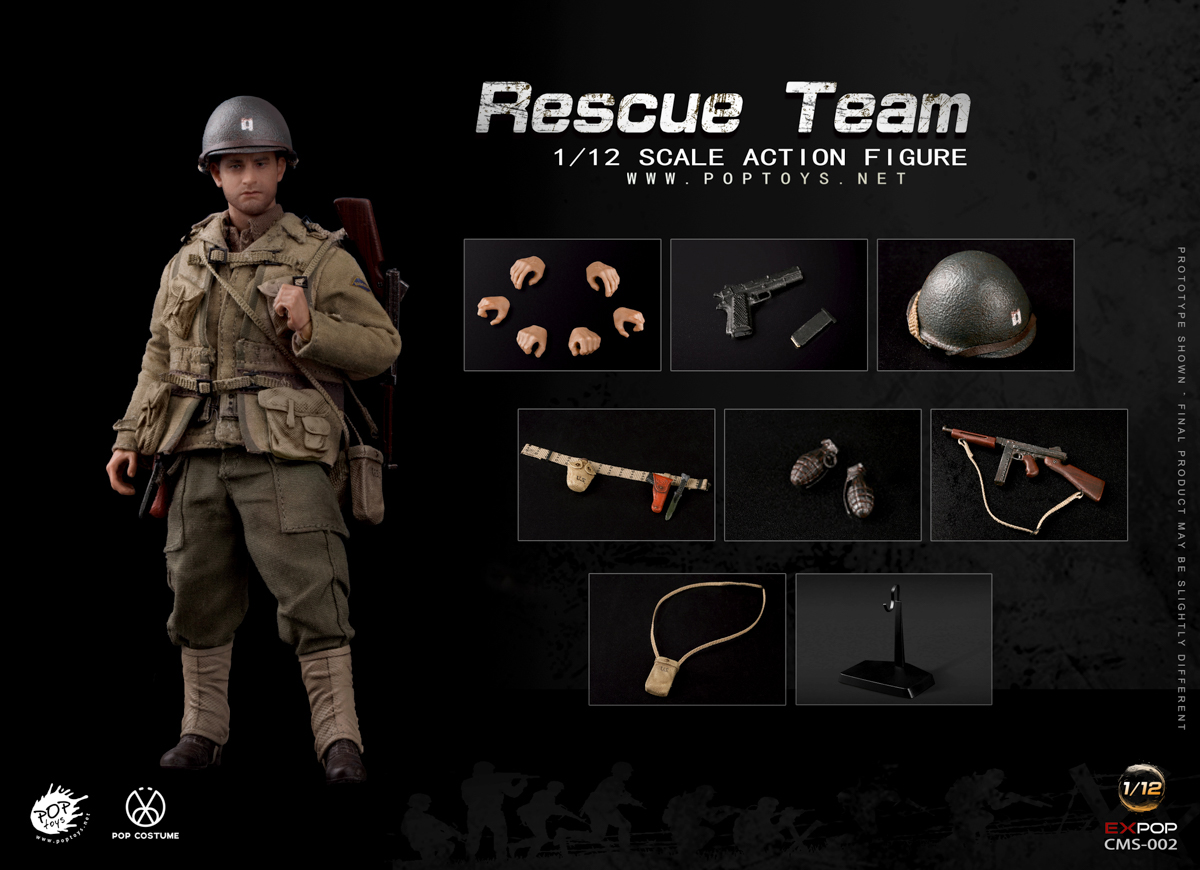 [สั่งจอง] POPTOYS 1/12 CMS002 WWII US Rescue Squad Captain