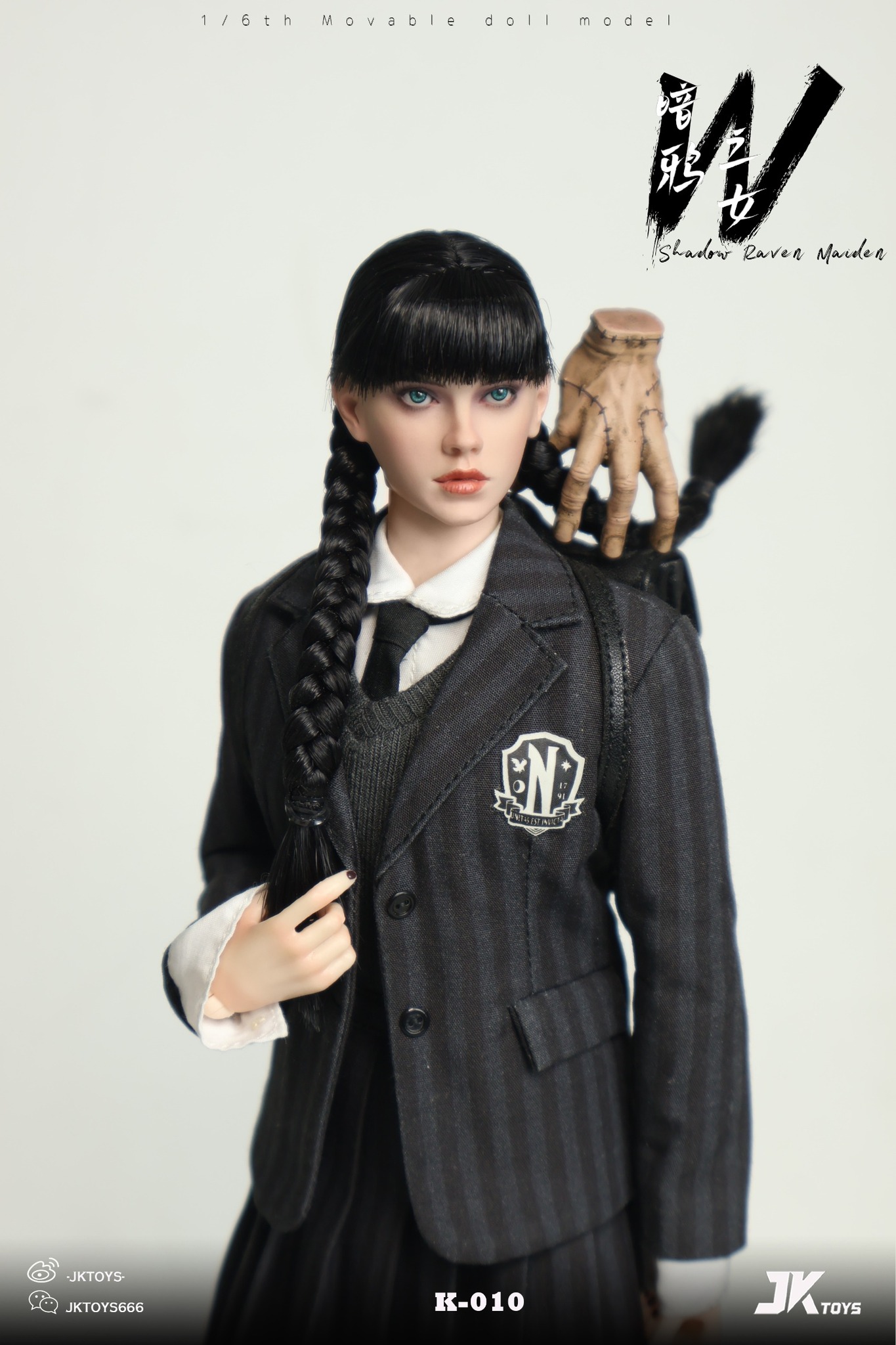 [สั่งจอง]JKTOYS K-010 1/6 : Shadow Raven Maiden Wednesday Cosplay Version