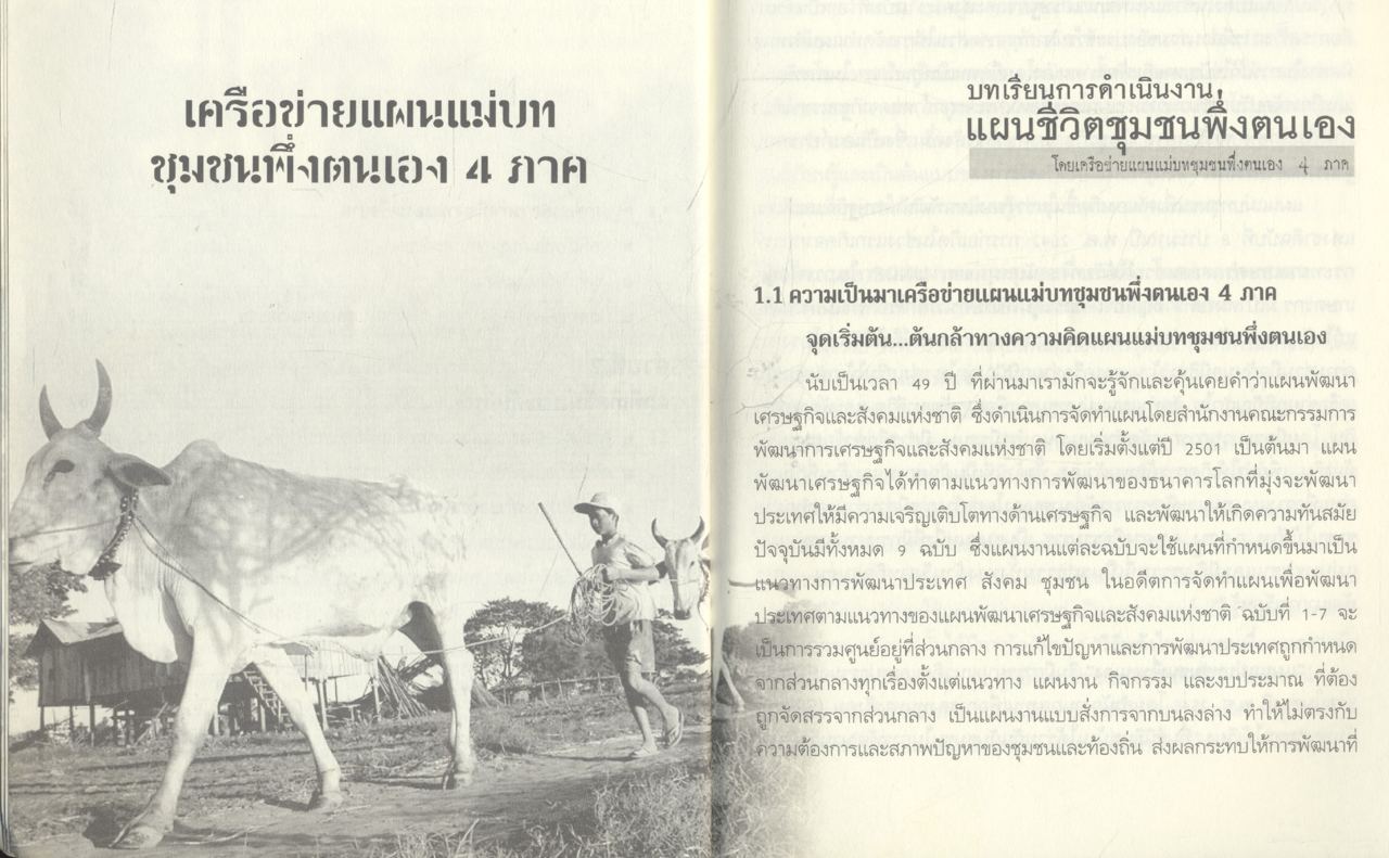 แผนชีวิตชุมชน : ยุทธศาสตร์เพื่อการพัฒนาที่ยั่งยืน