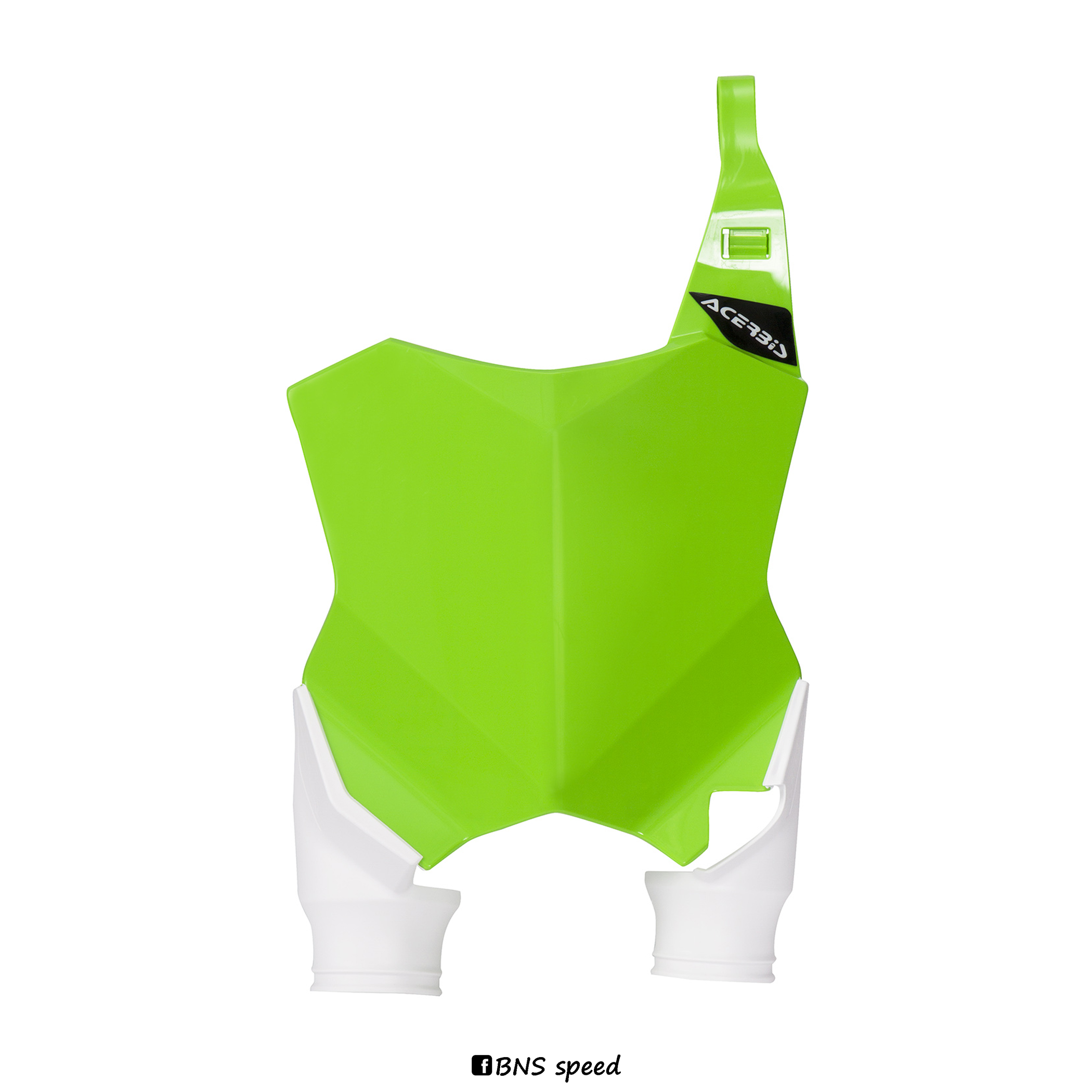 ป้ายเบอร์หน้า Acerbis Front Number Plate Raptor Green/White