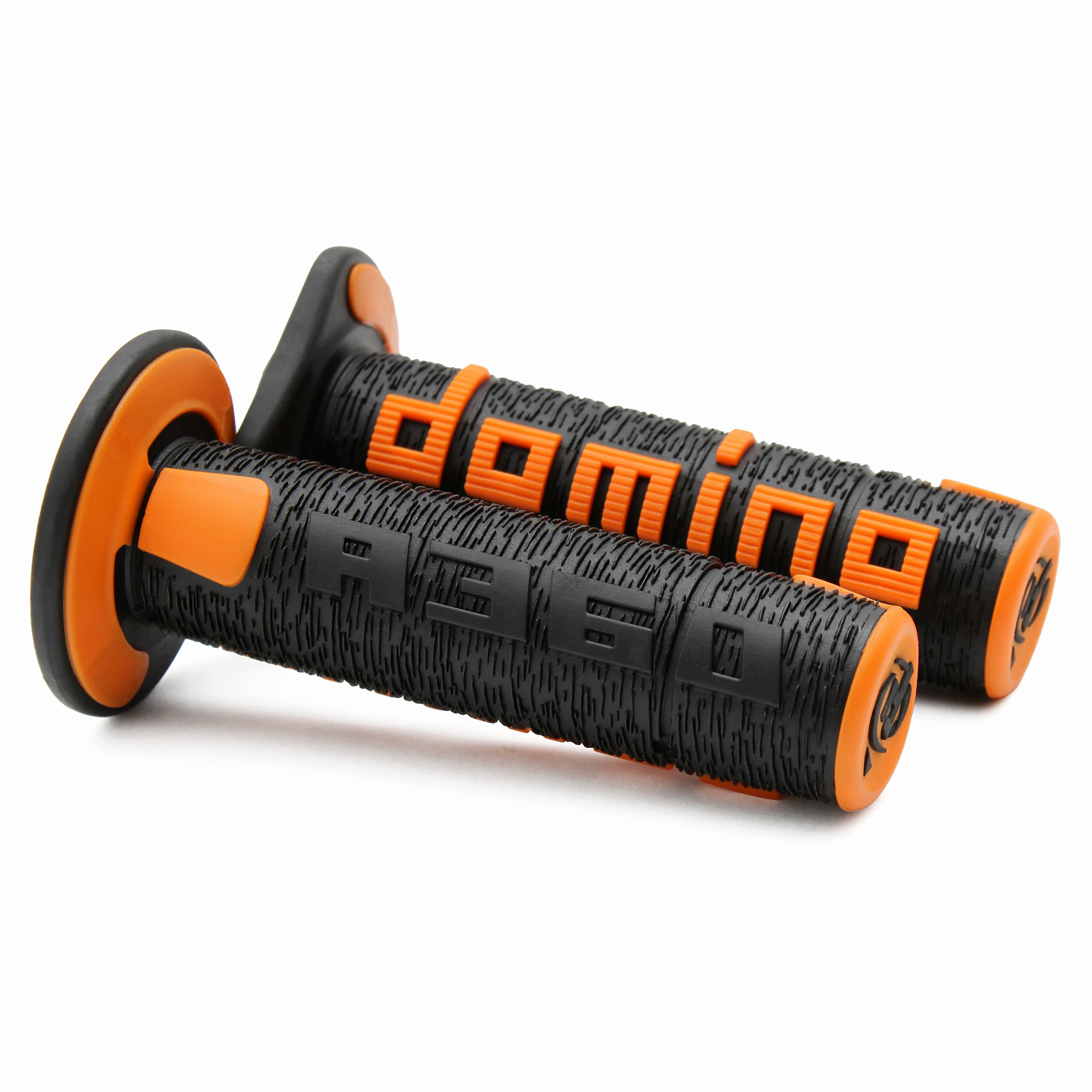 ปลอกแฮนด์ Domino A360 ปลายปิด - Black/Orange