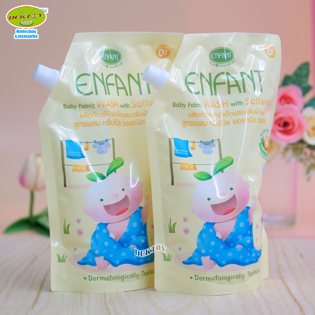 6 ถุง Enfant อองฟองต์ น้ำยาซักผ้าผสมปรับผ้านุ่ม ชนิดถุง 600มล.