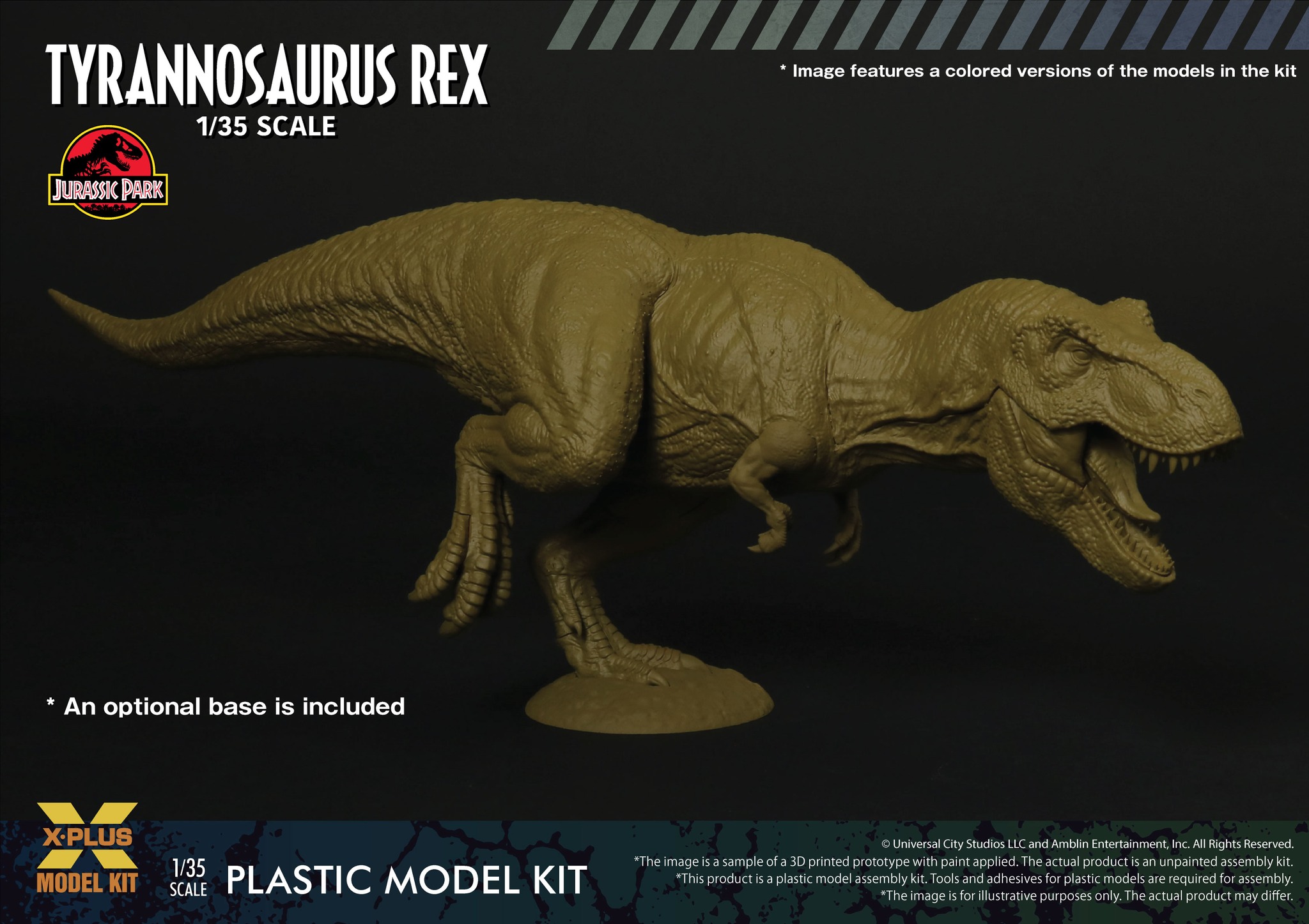 [สั่งจอง] X-PLUS 411-200130C 1/35 : Jurassic Park T rex [Model Kit]