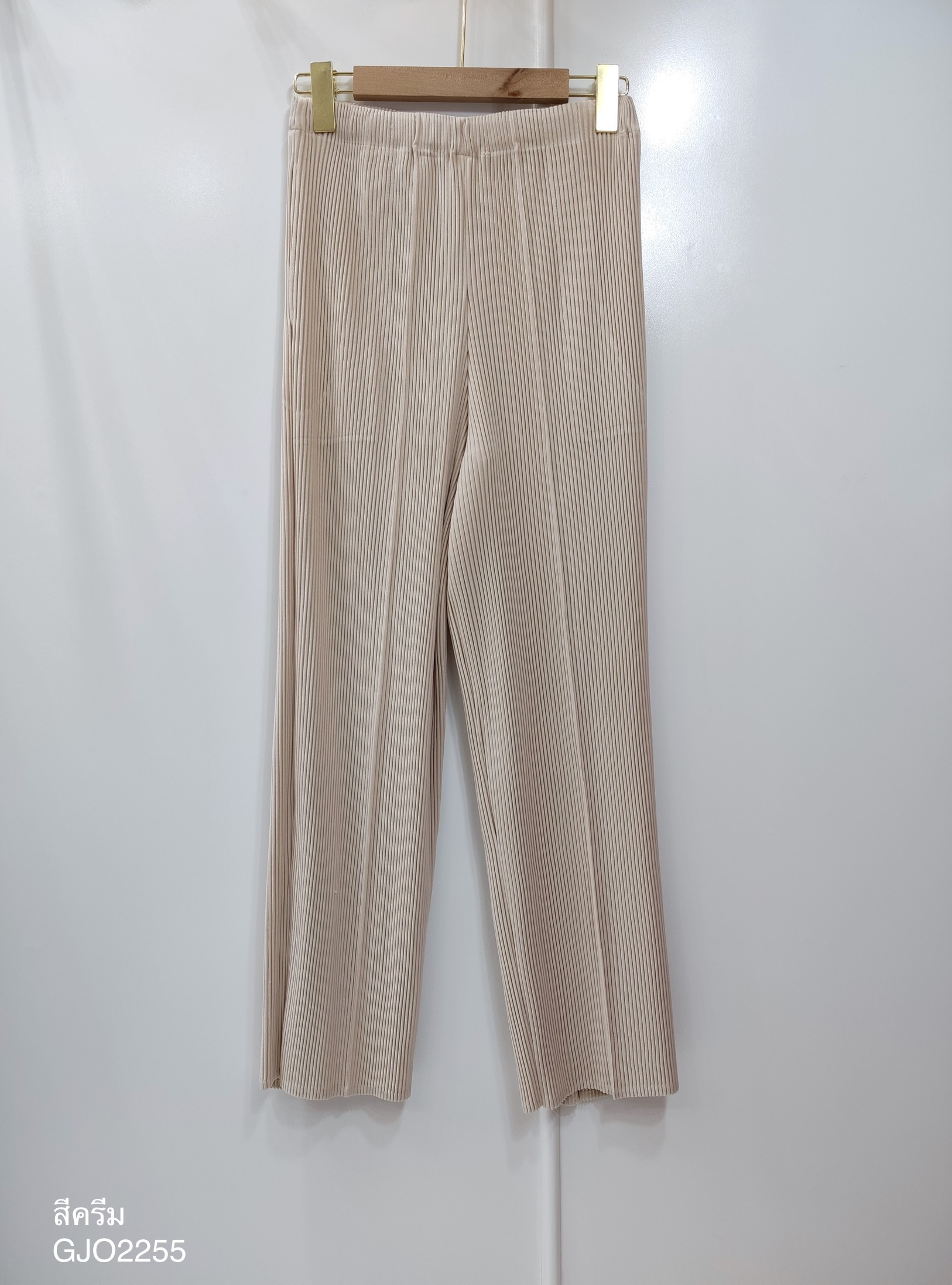 ยาว 36นิ้ว 2MUAY รุ่น GJO2255 กางเกงผู้หญิง กางเกงพลีทคุณภาพ 13สี FREE SIZE THICK STRAIGHT PLEATED PANTS