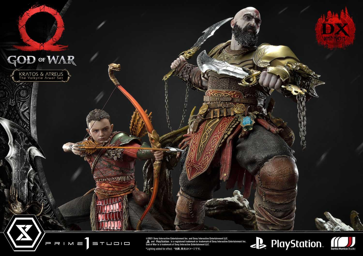 [สั่งจอง]Prime 1 Studio UPMGOW-03DX 1/4 : God of War - Kratos & Atreus The Valkyrie Armor Set (Deluxe Version)