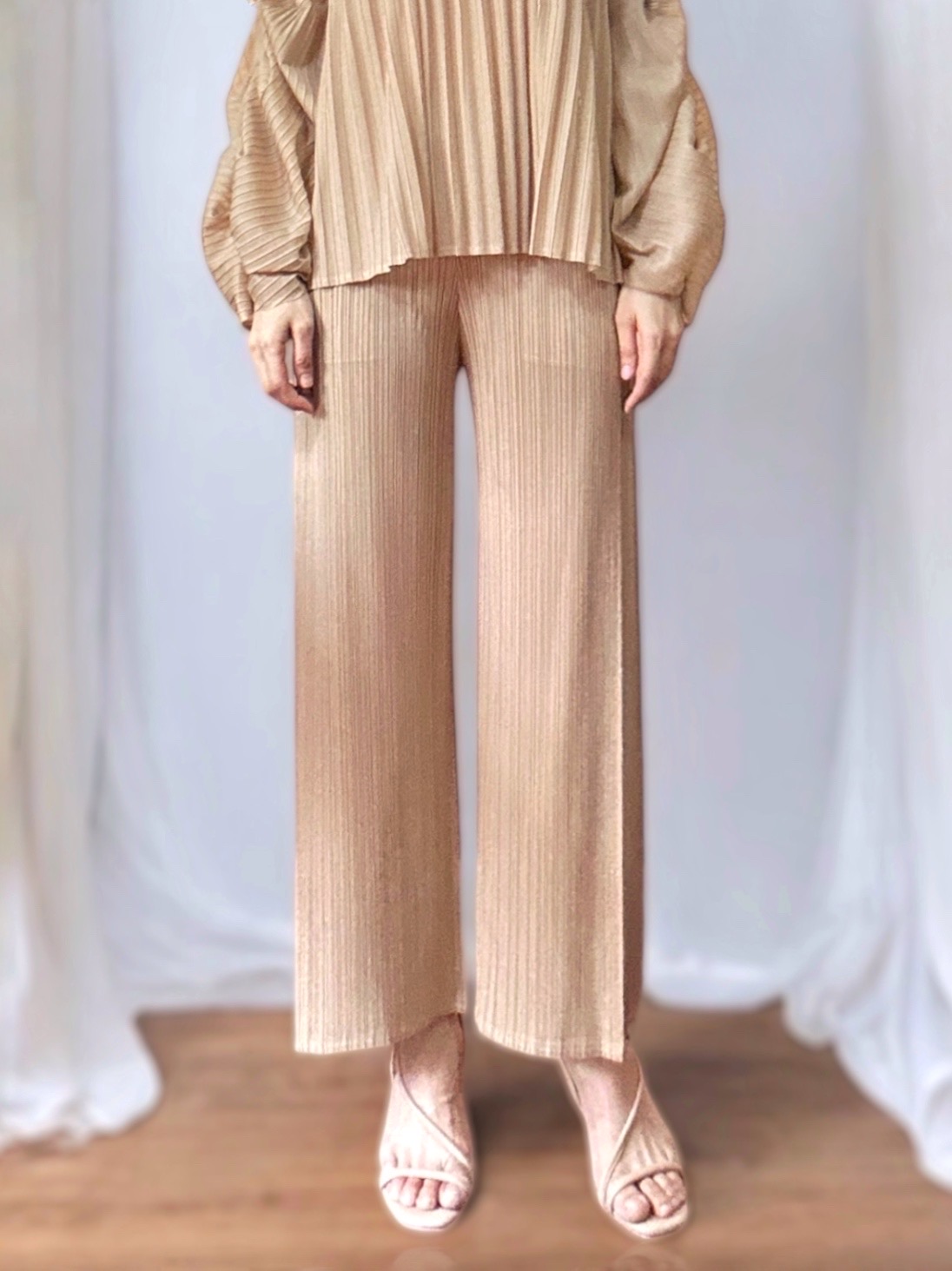 เพิ่มสีใหม่ ยาว37นิ้ว! 2MUAY รุ่น GJO7271 กางเกงอัดพลีทงานคุณภาพ BAT STRAIGHT LAYER PLEATED PANTS 18สี FREE SIZE
