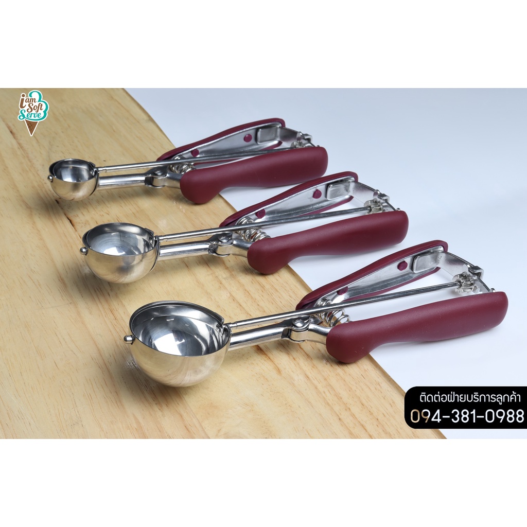 ที่ตักไอติม ช้อนตักไอศกรีม ขนาด 3 4 5 cm สกูปตักไอศครีม ช้อนตักไอติมสแตนเลส สกูปไอติม ที่ตักไอศกรีม ❗แข็งแรง❗ ❗ทนทาน❗