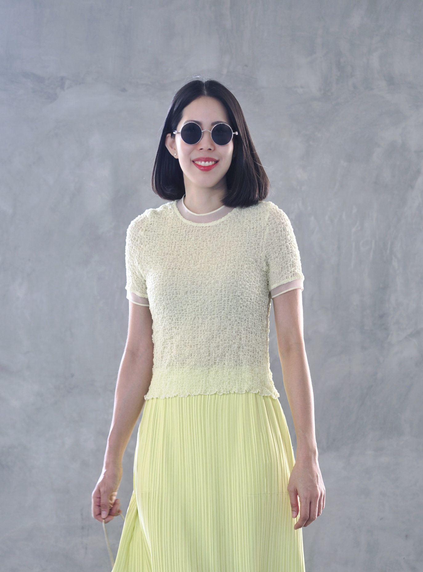 ปรับราคาลง20%!! 2MUAY รุ่น GJO1448 เสื้อพลีทคุณภาพ SMOCK PLEATED TOP 6 สี FREE SIZE