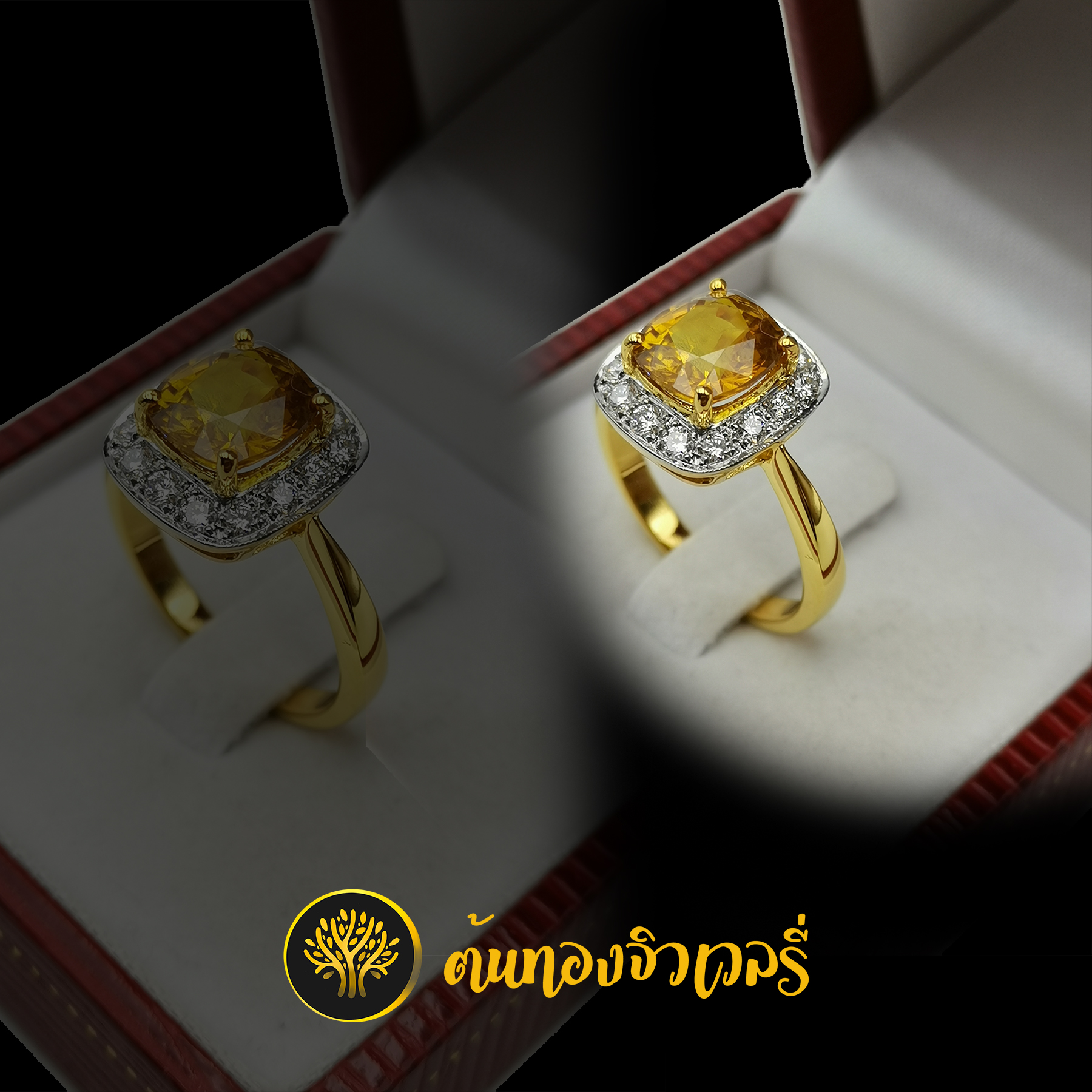 แหวนพลอยบุษราคัม เพชรล้อม พลอยเม็ดใหญ่ๆ สวยโดนใจแน่นอนครับ