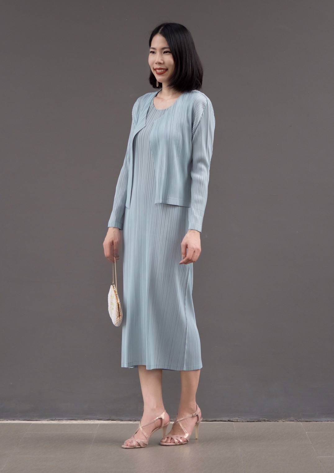 2MUAY BASIC รุ่น GJO8578/GJO7729 SLEEVELESS PLEATED SET เซ็ตพลีทงานคุณภาพ 6สี