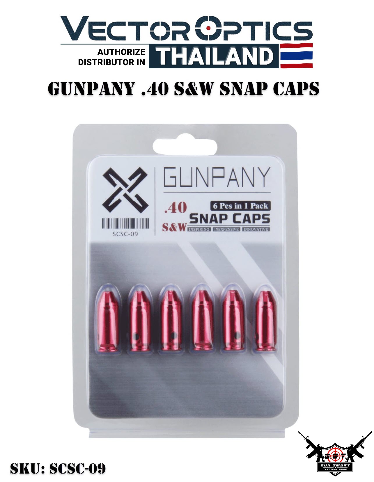 GUNPANY .40 S&W SNAP CAPS (6 IN 1 PAK)