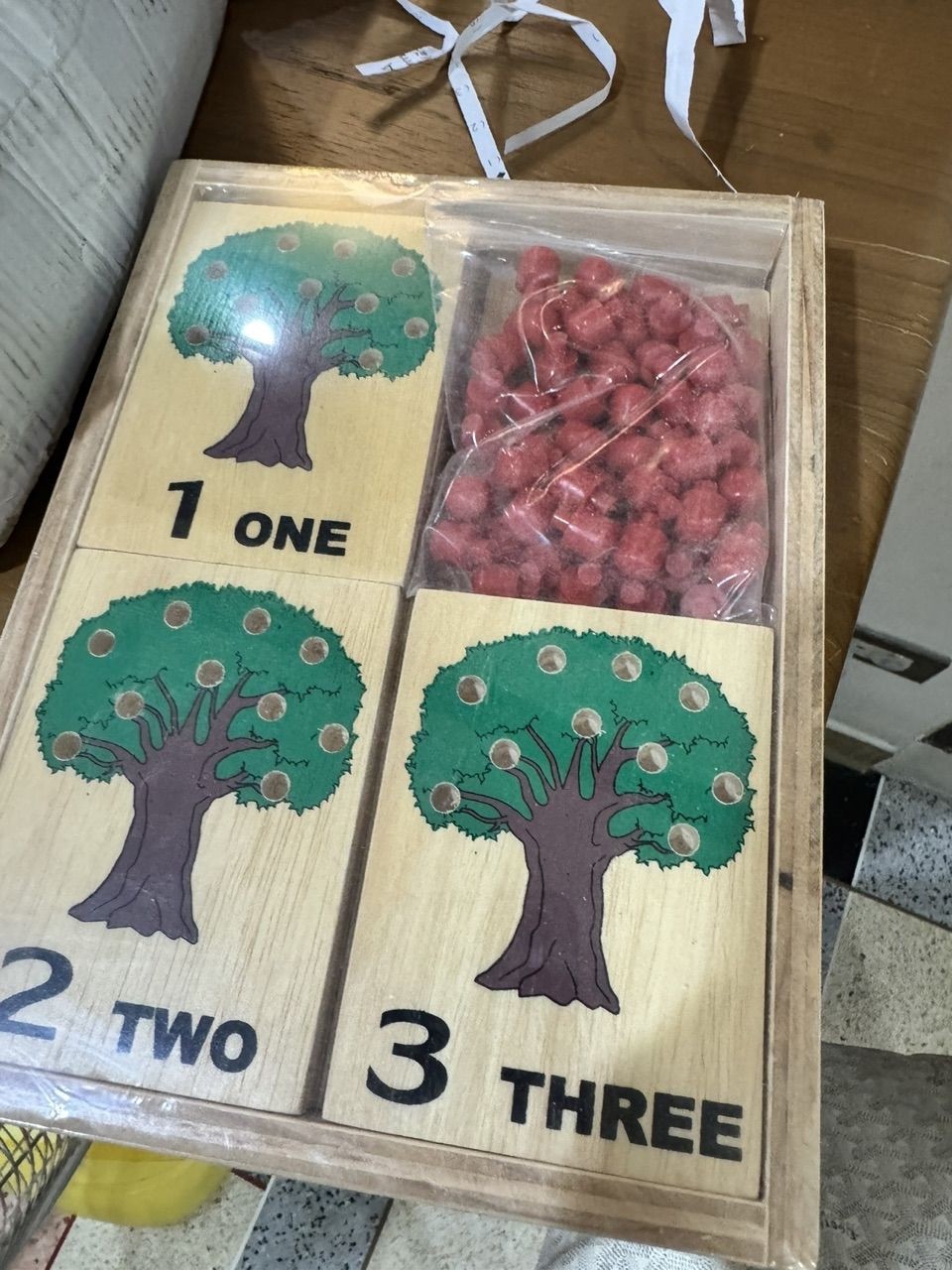 ต้นไม้ทดสอบเลข, สอนนับเลข ของเล่นไม้, ของเล่นเสริมพัฒนาการ, ของเล่นเด็กอนุบาล, สื่อการสอนเด็กอนุบาล