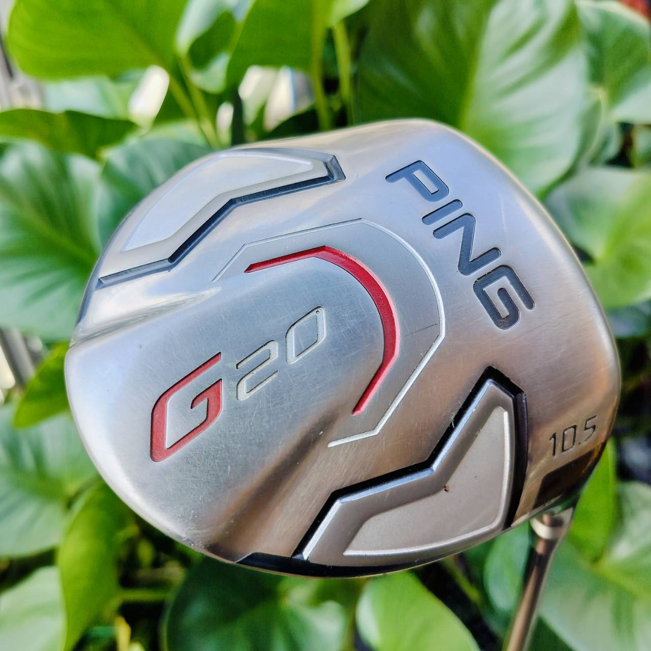 DRIVER PING G20 องศา 10.5 ก้าน TFC330D FLEX SR ก้านดีมาก ไดร์ฟเวอร์ G20 ใช้วัสดุใหม่ ที่เรียกว่า Ti 8-1-1 ซึ่งเป็นไทเทเนียมที่มีความหนาแน่นลดลง ไม้กอล์ฟพรีเมี่ยมมือสอง ของแท้ By NakaraLuxurious