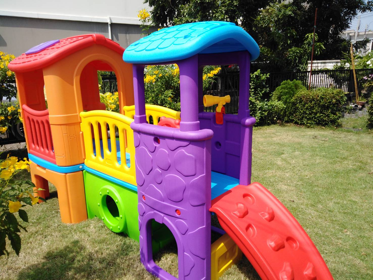 บ้านน้อย2ชั้นหลากสี บ้านสไลเดอร์ สไลเดอร์พร้อมปีนป่าย บ้านสไลเดอร์ของเล่น บ้านน้อยสองชั้น สไลเดอร์บ้าน,กระดานลื่น , เครื่องเล่นสนามในร่ม กลางแจ้ง kidszone พร้อมส่ง