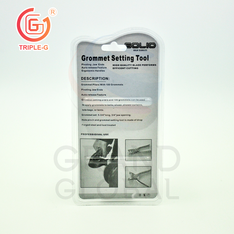 Triple-G เครื่องมือ ตอกตาไก่ ตอกเข้ารู เจาะตาไก่ คีมย้ำตาไก่ คีมหนีบ ตาไก่ (กระดุมตาไก่สีทอง)