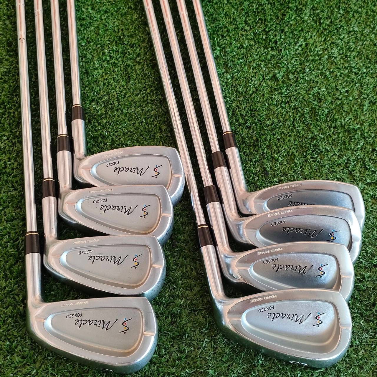 ชุดเหล็ก MIRACLE FORGED มีเหล็ก 5-9 เเละ PW SW P/S ก้าน DYNAMIC GOLD S200 เหล็กพรีเมี่ยม FORGED CAVITY ใส่ GRIP GOLF PRIDE ไม้กอล์ฟมือสอง ของแท้ BY NakaraLuxurious