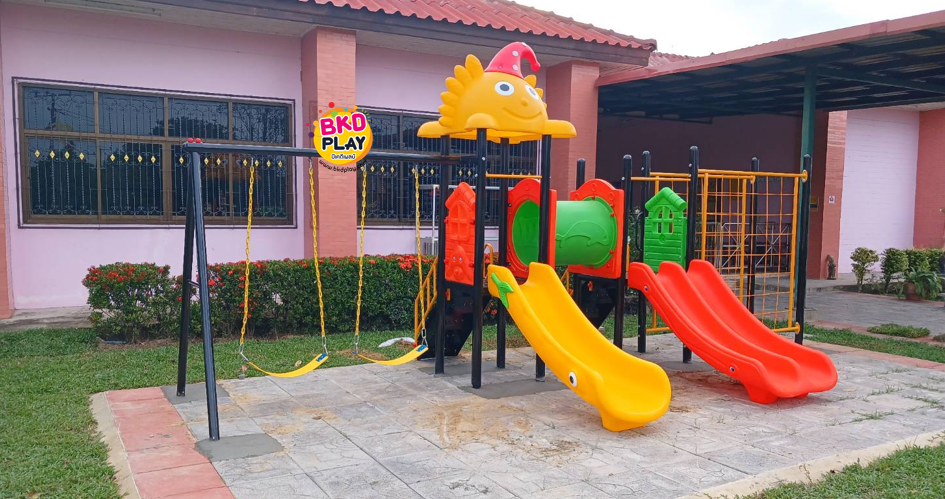 โปรโมชั่นเครื่องเล่นสนามโครงสร้างเสา 76 เครื่องเล่นสนามกลางแจ้ง ,สนามเด็กเล่น,เครื่องเล่นสนามราคาถูก OutdoorPlayground , ของเล่นสนาม, สำหรับบริจาคสนามเด็กเล่น พร้อมส่ง