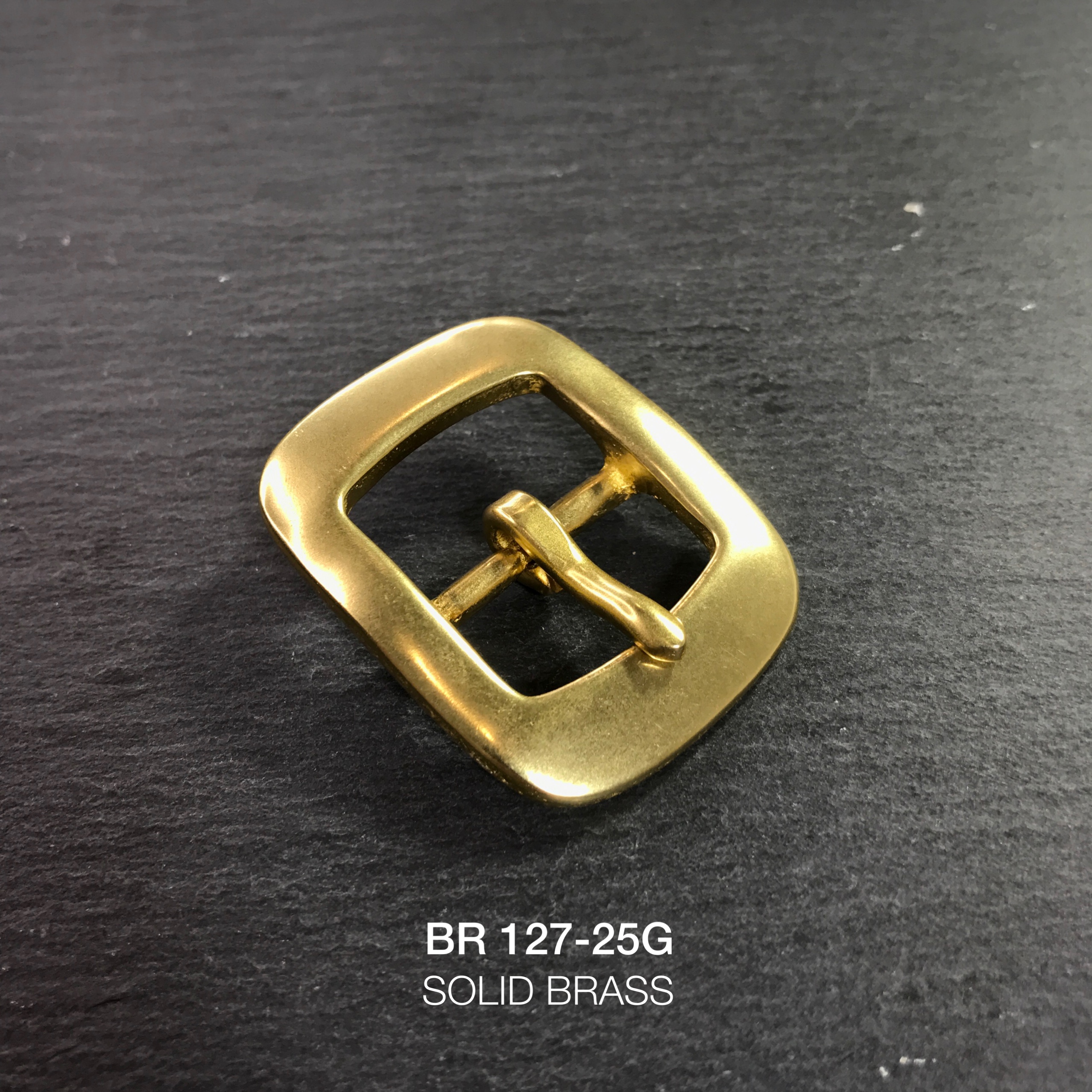 BR127-25G หัวเข็มขัดปรับสายกระเป๋า ขนาด 25มิล อะไหล่ทองเหลืองแท้ *ราคาต่อชิ้น* leatherbrass