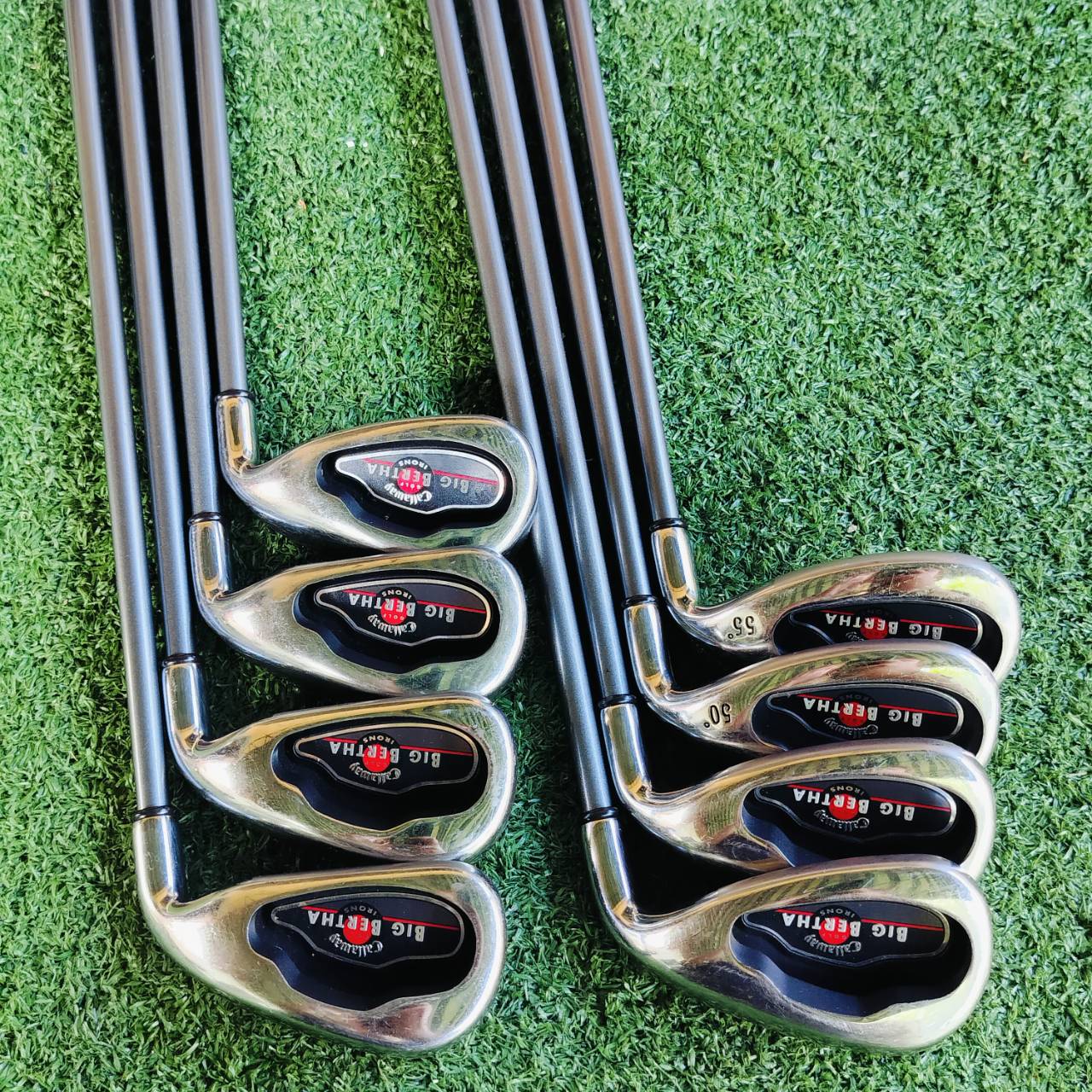 🌺ไม้กอล์ฟสำหรับผู้หญิง🌺 ชุดเหล็ก Callaway BIG BERTHAR มีเหล็กถึง เหล็ก 10 เลยค่ะ ก้าน JV45 igB FLEX LADY ก้านเบามากๆ เป็น JAPAN SPEC เหมาะกับคุณผู้หญิงเอเชียโดยเฉพาะ ก้านเสียบแบบเจาะทะลุ ได้ฟีลลิ่งพิเศษ ไม้กอล์ฟพรีเมี่ยมมือสอง ของแท้ By Na