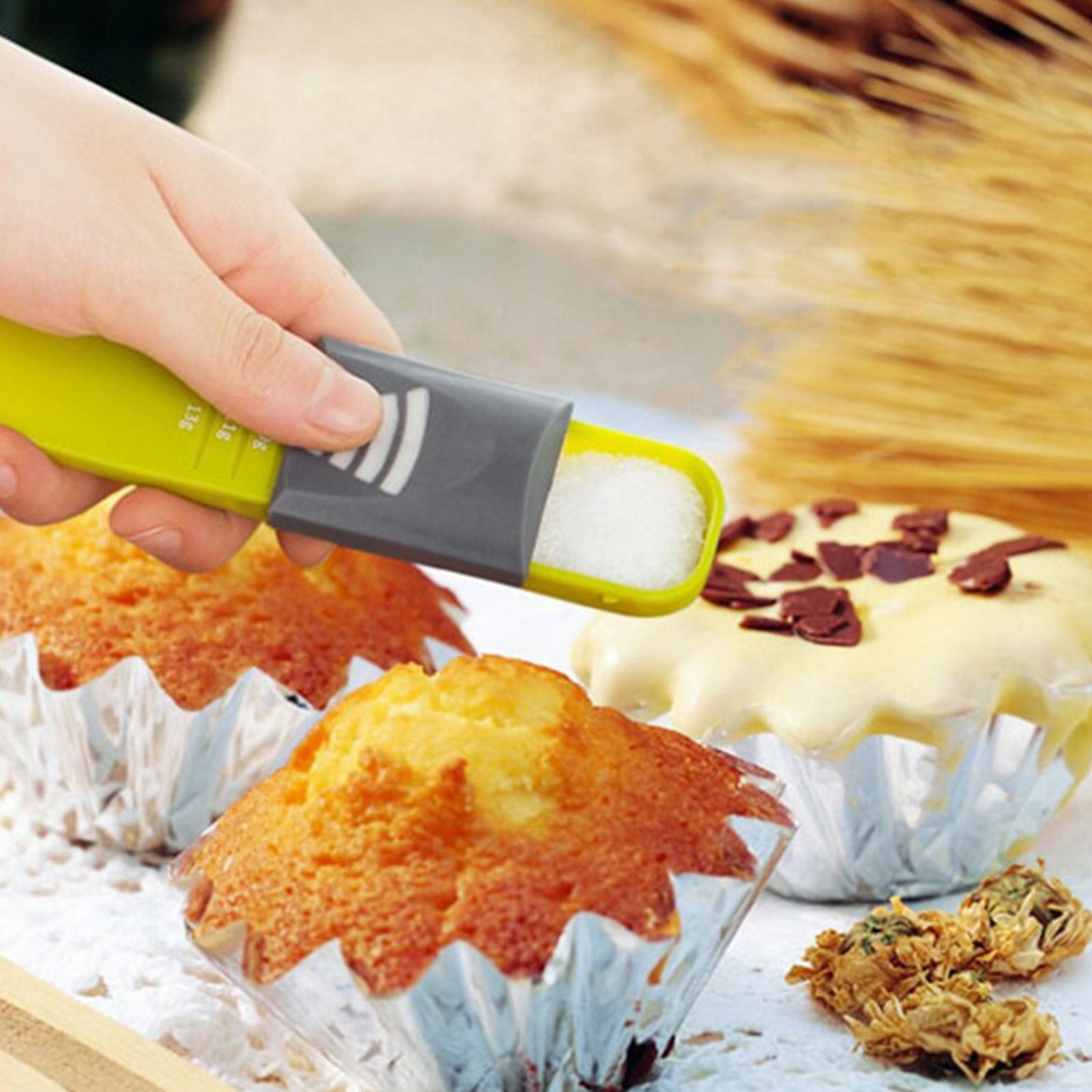 ช้อนตวงปรับปริมาตร ช้อนตักวัดปริมาตร ปรับได้หลายปริมาตร ดีไซน์สวย คุณภาพดี