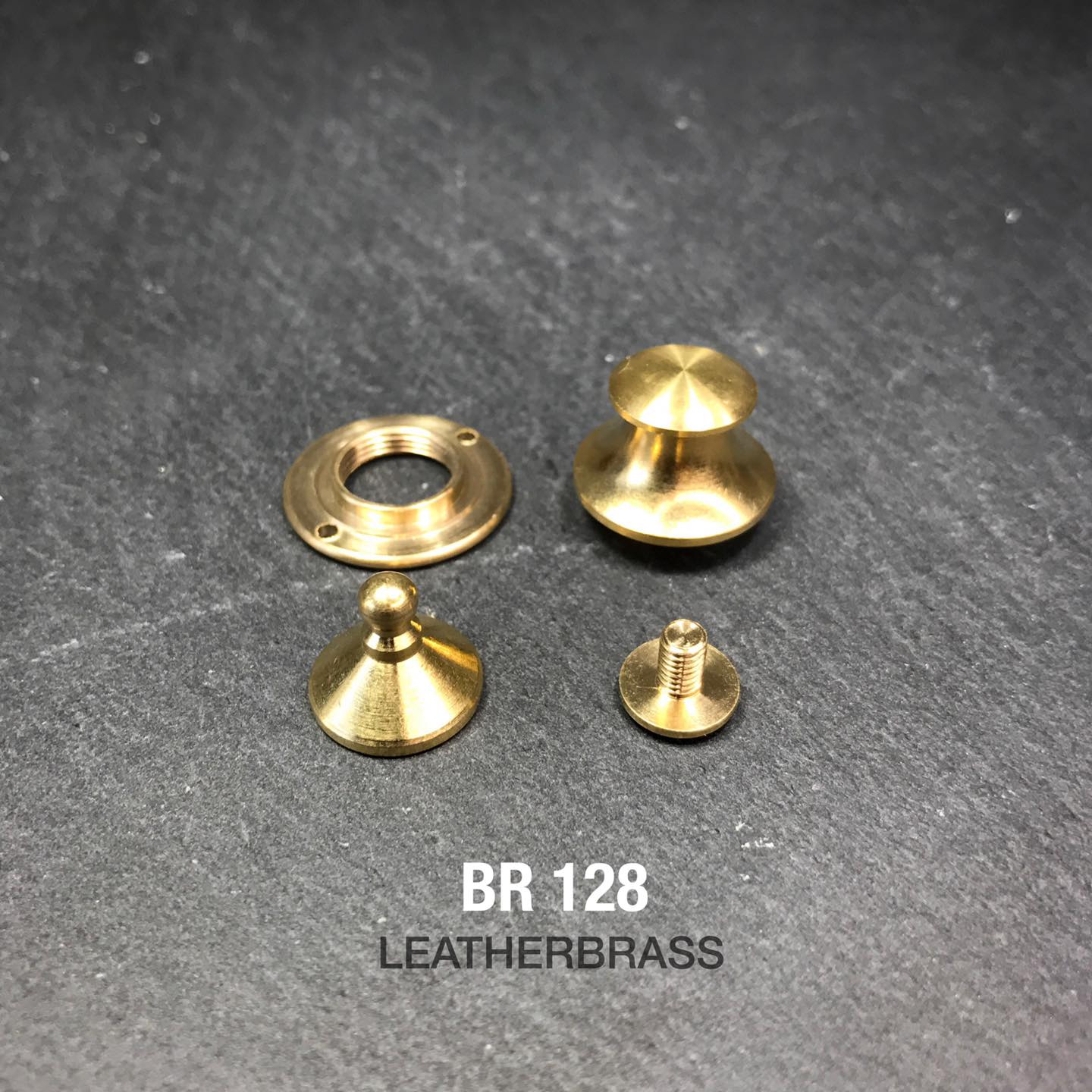 BR128 อะไหล่กระดุมล็อค(ญี่ปุ่น) ฝากระเป๋า เนื้อทองเหลืองแท้ อะไหล่กระเป๋า *ราคาต่อชิ้น* leatherbrass