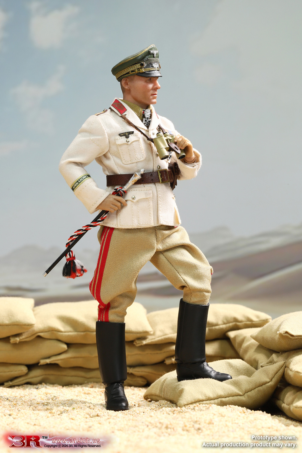 [สั่งจอง] 3R TG80004 1/12 : Mini Reich Series - General Field Marshal of German Afrika Korps - Erwin Rommel, The Desert Fox