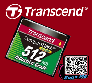 TransCend, Compact Flash Card, CF Card,512Mb,CF200i,Industrial Grade,Industrial Temp,TS512MCF200I