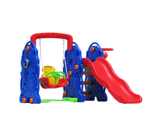 สไลเดอร์3in1 ,ชิงช้า กระดานลื่นช้าง น้ำเงิน แป้นบาส,ของเล่นเด็ก,เครื่องเล่นสนาม สินค้าพร้อมส่ง