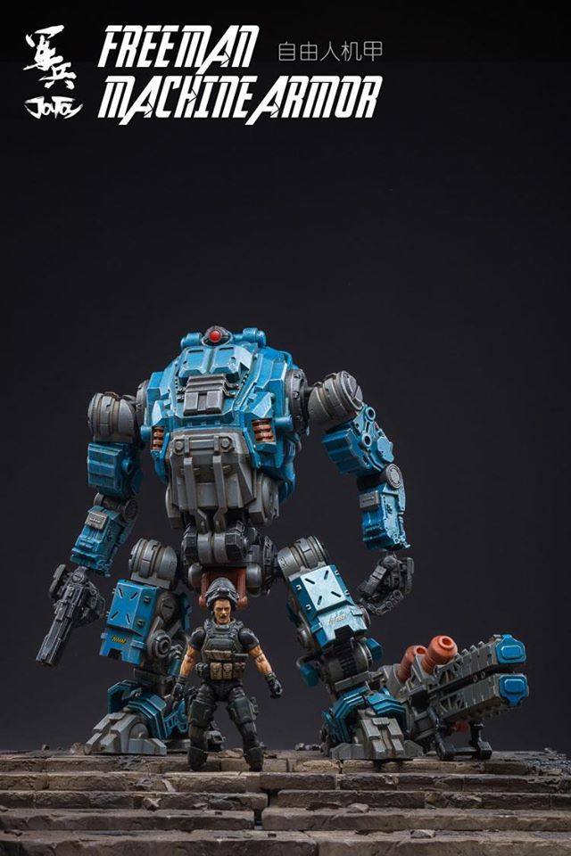 [สั่งจอง]จักรกลกระดูกเหล็ก ทะเลทรายและสายลม JOYTOY 1/18 81921011/2 Free man tactical mecha [Blue Ver./Sandy Ver.]