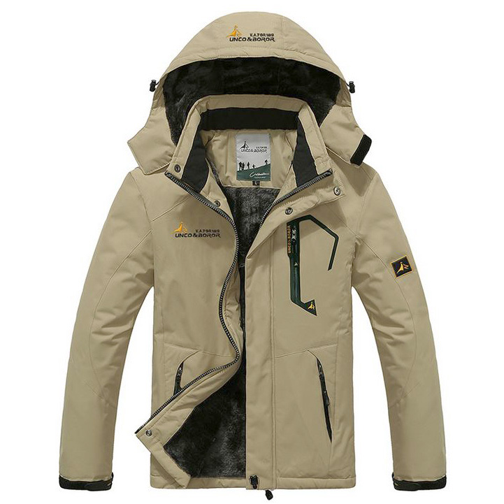 Outdoor Jacket เสื้อกันหนาวผู้ชาย ลุยหิมะติดลบ ซับขนนุ่ม ฮู้ดถอดได้ - 10163