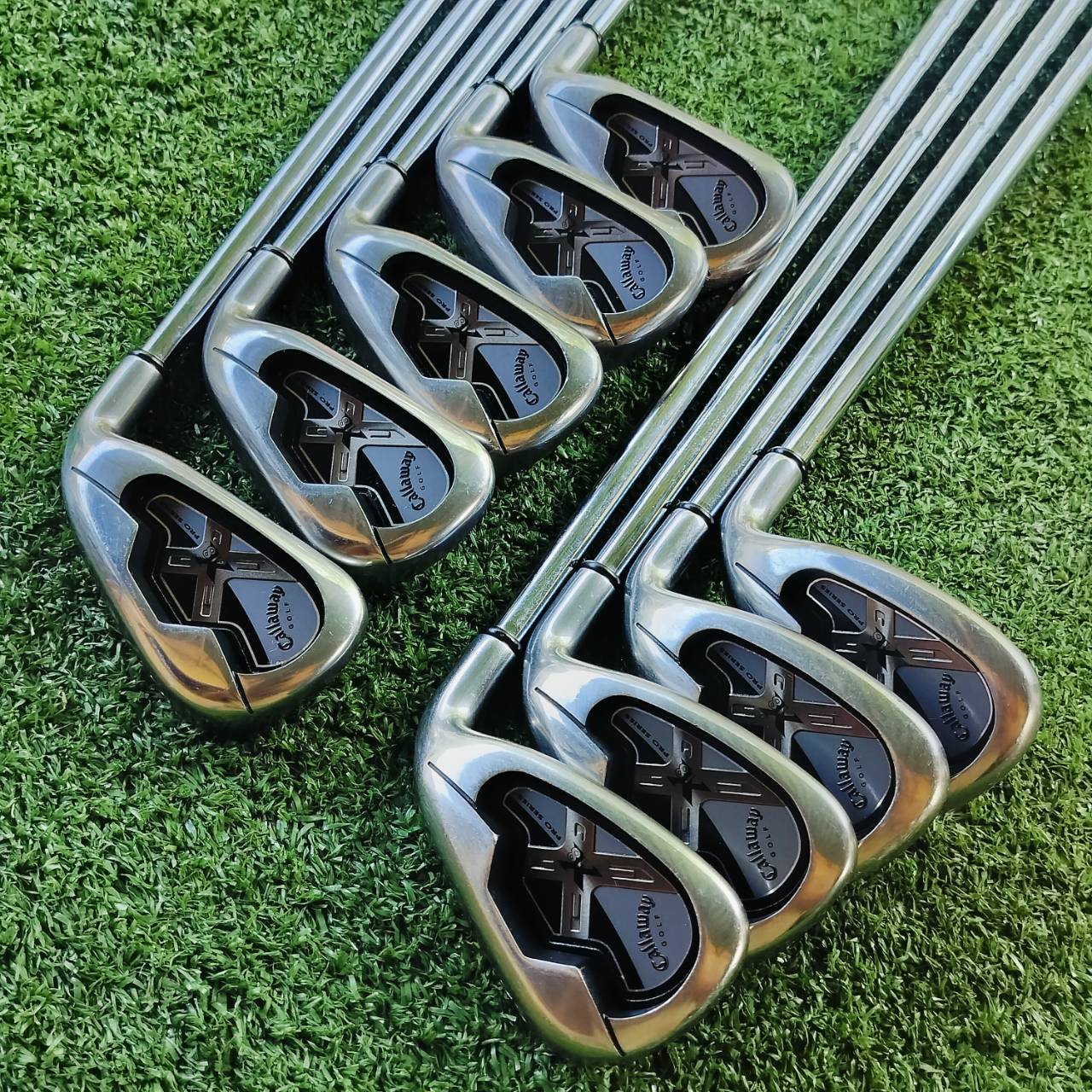 ชุดเหล็ก Callaway X-18 PRO SERIES สภาพสวยเดิม ก้านผ่านแฉกสวยจัด สติ๊กเกอร์อยู่ครบ ทุกเหล็กเลยค่ะ ก้าน NSPRO 950 FLEX S ก้านเบา 95 กรัม ตีแบบสบายๆ แต่แม่นยำมาก เร่งสปีดได้ดีกว่า ไม้กอล์ฟพรีเมี่ยมมือสอง ของแท้ By NakaraLuxurious