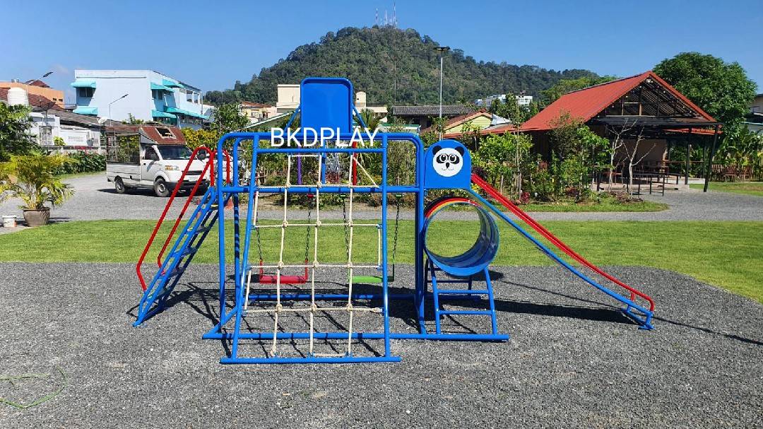 ชุดรวม E เชือกถักใหญ่ ประกอบด้วยสไลเดอร์ชิงช้าปีนป่ายแป้นบาสและถังลอดถ้ำ กระดานลื่นเหล็ก เครื่องเล่นสนามกลางแจ้ง เครื่องเล่นสนามเหล็ก OutdoorPlayground,ผลิตเครื่องเล่นสนาม,เครื่องเล่นในสนามเด็กเล่น,เครื่องเล่นงบสพฐ.,ประชารัฐ, ราคาโรงงาน