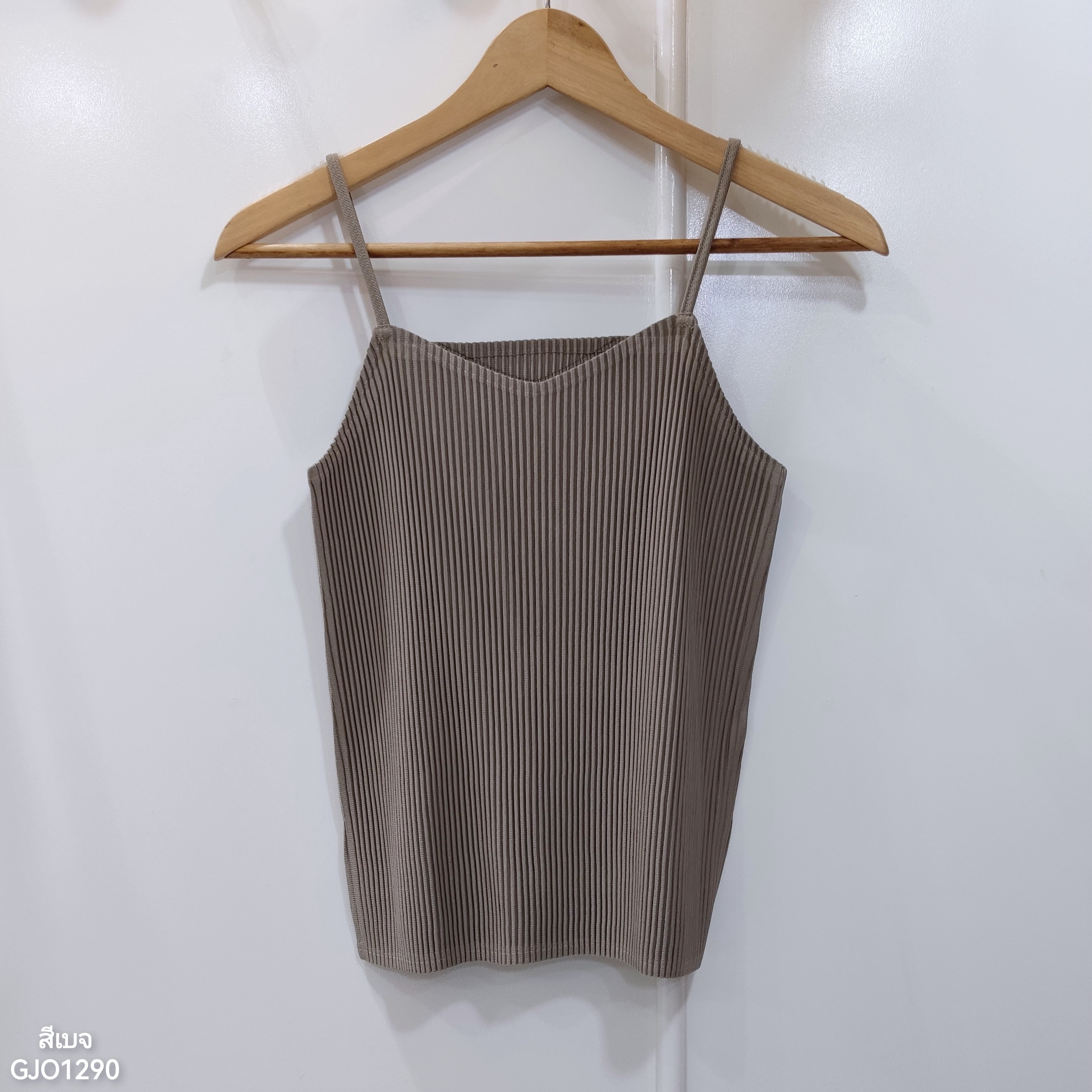 ปรับราคาลง20%!! 2MUAY BASIC รุ่น GJO1290 เสื้อพลีทคุณภาพ THICK CAMISOLE PLEATED TOP 9 สี FREE SIZE