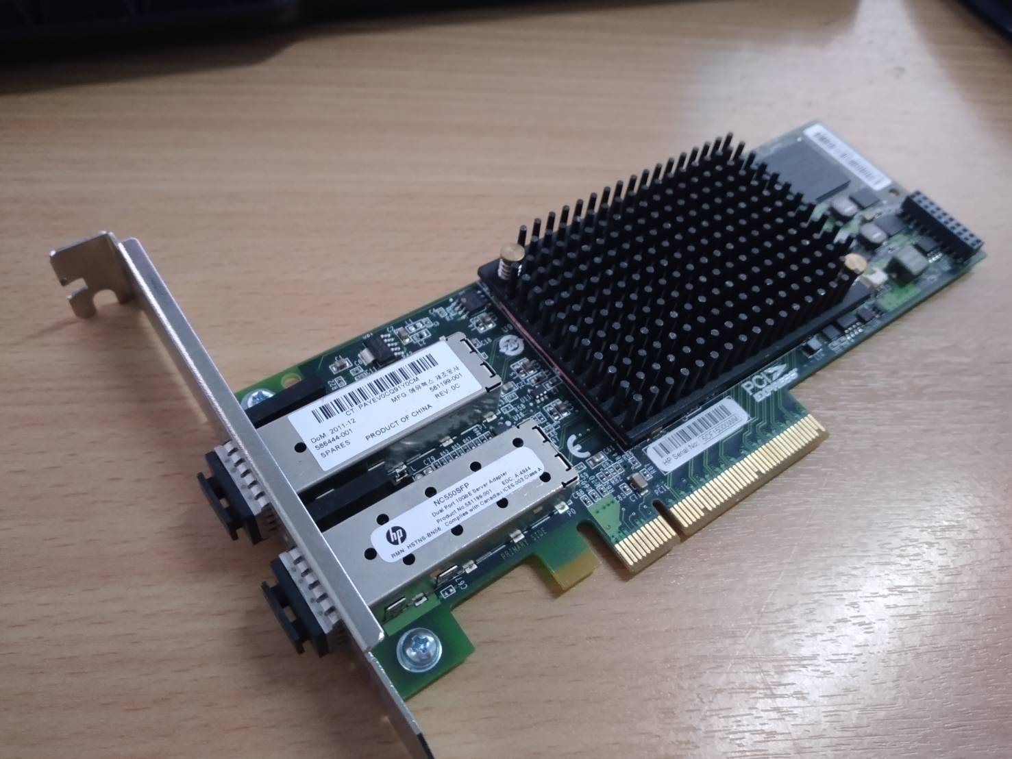 HP 10GB NC550SFP Dual Port 10GBE Ethernet Adapter 581199-001 586444-001 ขายาว