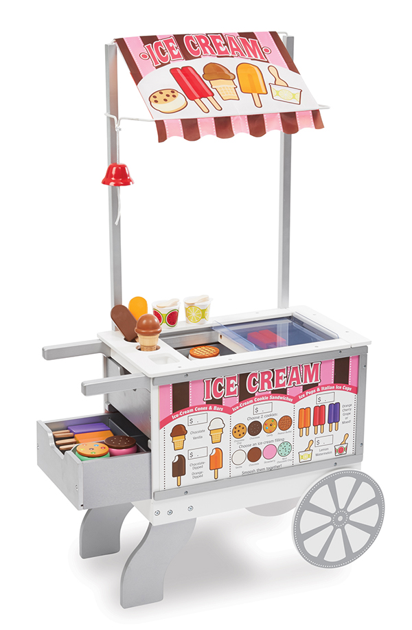 ชุดรถเข็นขายไอศกรีม และ ขายฮอทด๊อก Snacks & Sweets Food Cart Melissa&Doug, รุ่น 9350 ของเล่นเสริมพัฒนาการ, ของเล่น