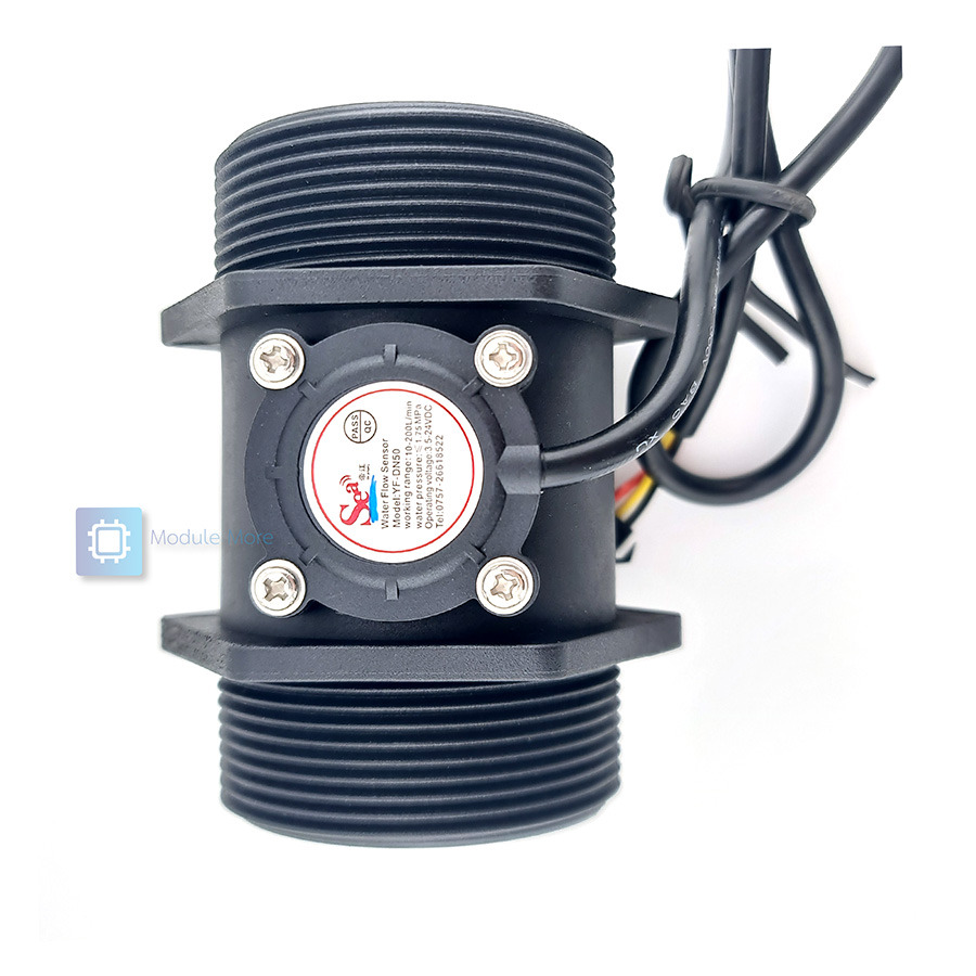 เซนเซอร์ วัดอัตราการไหลของน้ำ ขนาดท่อ 1.5 นิ้ว / 2 นิ้ว DN40 DN50 Water Flow Sensor Hall Turbine 1.5/2 inch