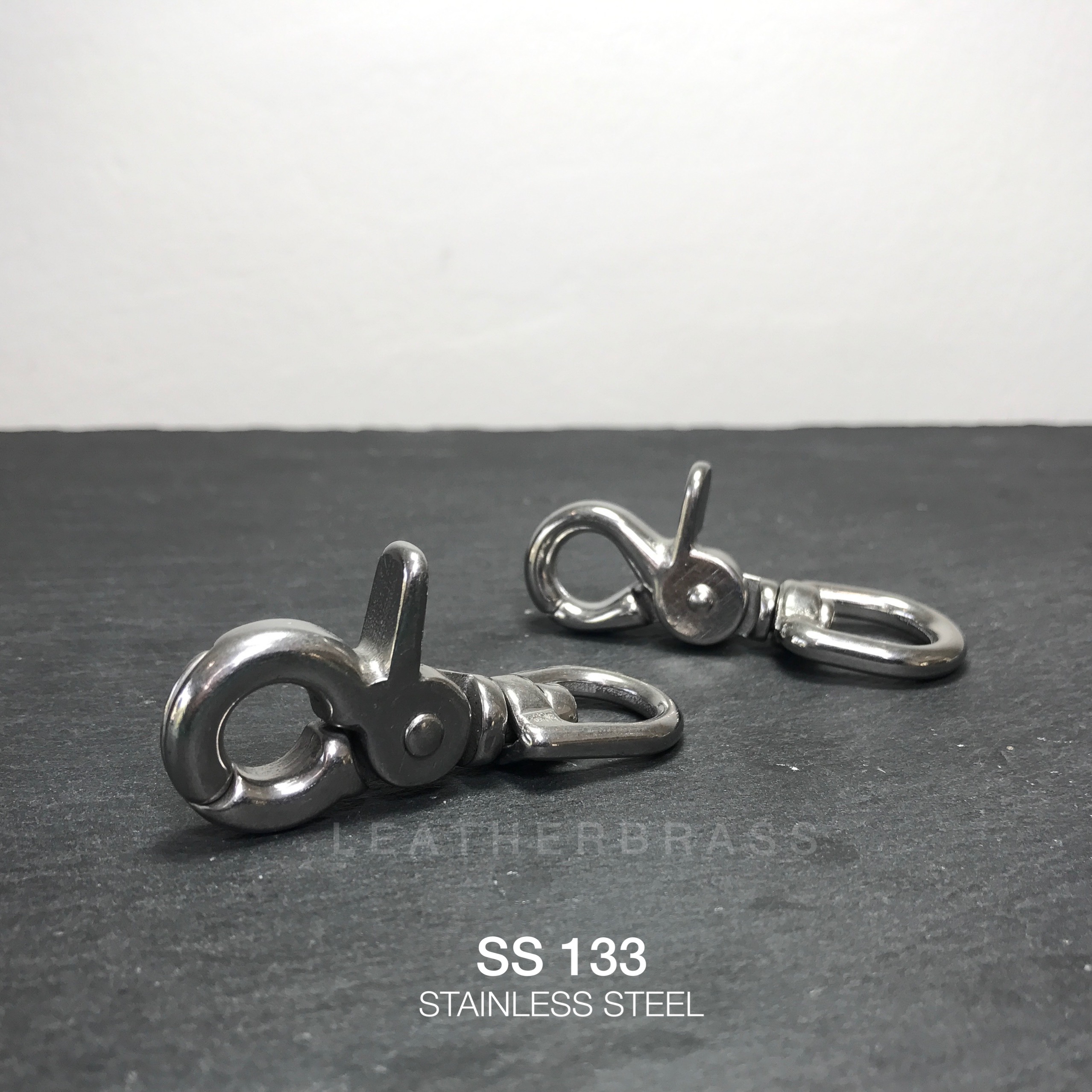 SS133 ตะขอกระเป๋า ตะขอคล้องโซ่ สเตนเลสแท้ *** ราคาต่อชิ้น*** อุปกรณ์งานหนัง leatherbrass