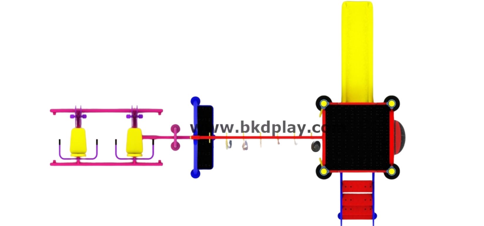 ชุดหอสไลด์ 80 + ห่วงโหน+จักรยานบัดดี้, เครื่องเล่นสนามกลางแจ้ง , เครื่องเล่นสนามแบบเหล็ก, OutdoorPlayground, ราคาโรงงาน สินค้าสั่งผลิต 10-20 วัน