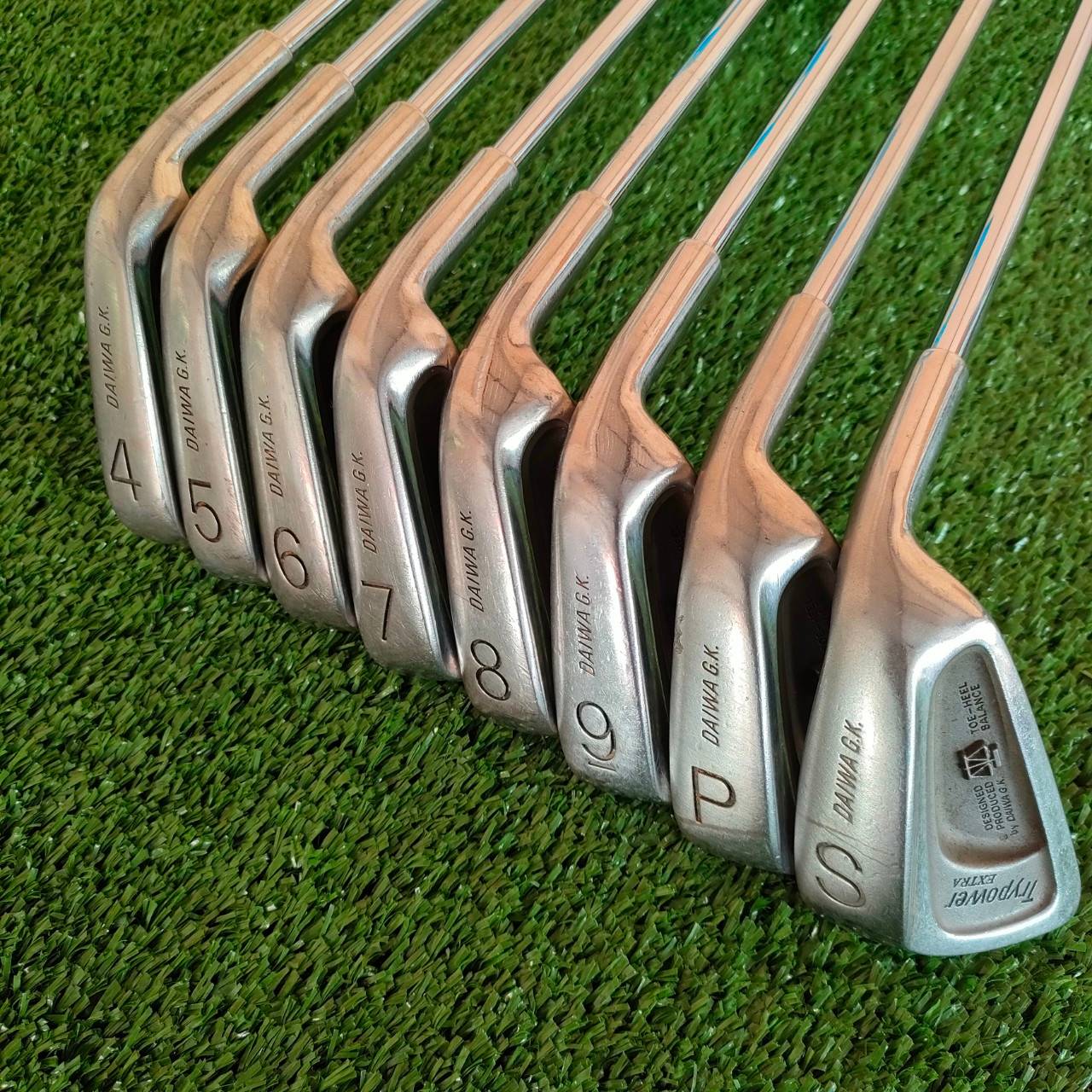 ชุดเหล็ก DAIWA GK TRYPOWER EXTRA มีเหล็ก 4-9 เเละ PW SW ก้าน BALA POWER FLEX R ใบ CAVITY ตีง่ายครับ