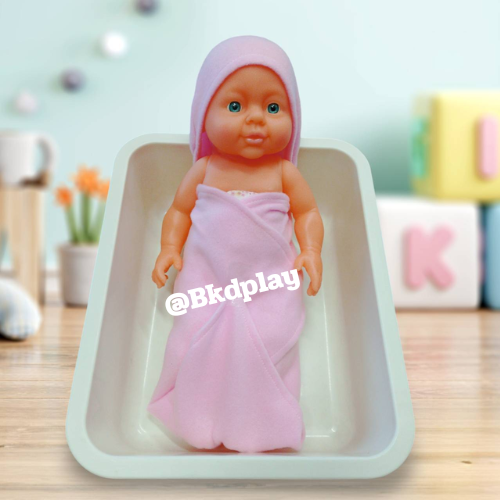 ตุ๊กตาทารก ตุ๊กตาแรกเกิด 14” แถมผ้าขนหนูอาบน้ำ มีอวัยวะชาย-หญิง ราคาต่อ1ตัว, ของเล่นเสริมพัฒนาการ, ของเล่นเด็กอนุบาล, สื่อการสอน สอนอาบน้ำ